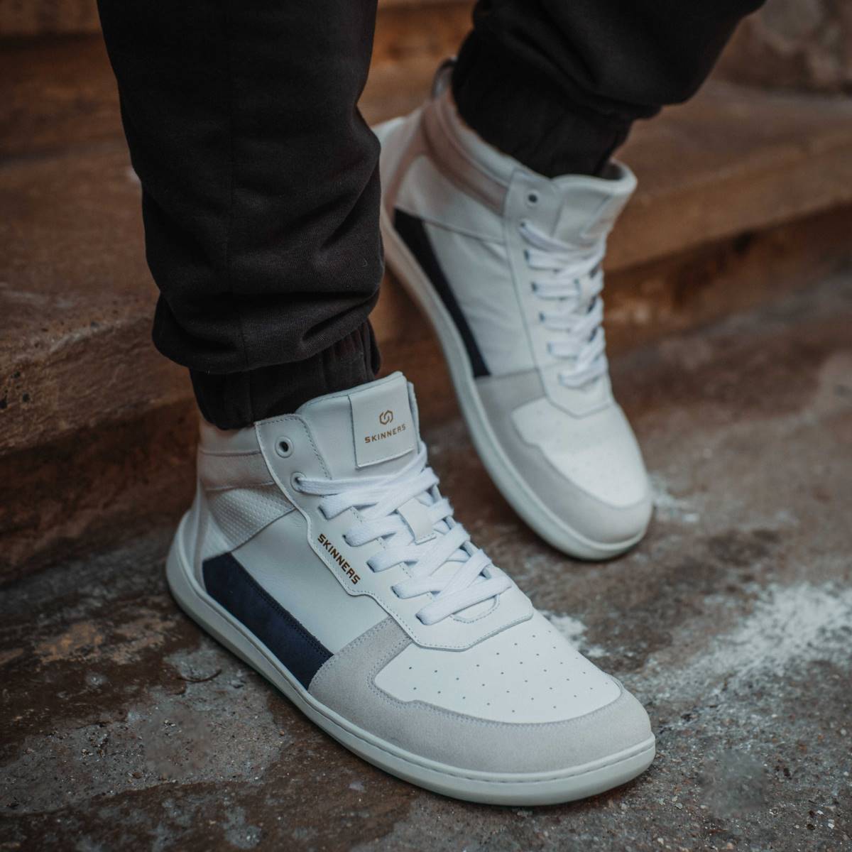 Skinners Oldschooler High Top – Blue/White