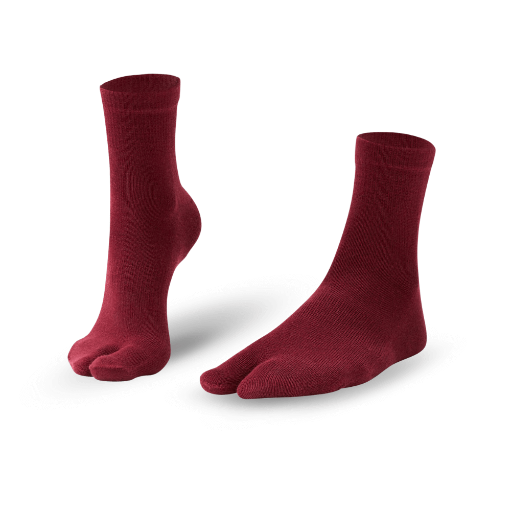 Knitido Traditionals Tabi – Ankle tabi sokker – Wine Red