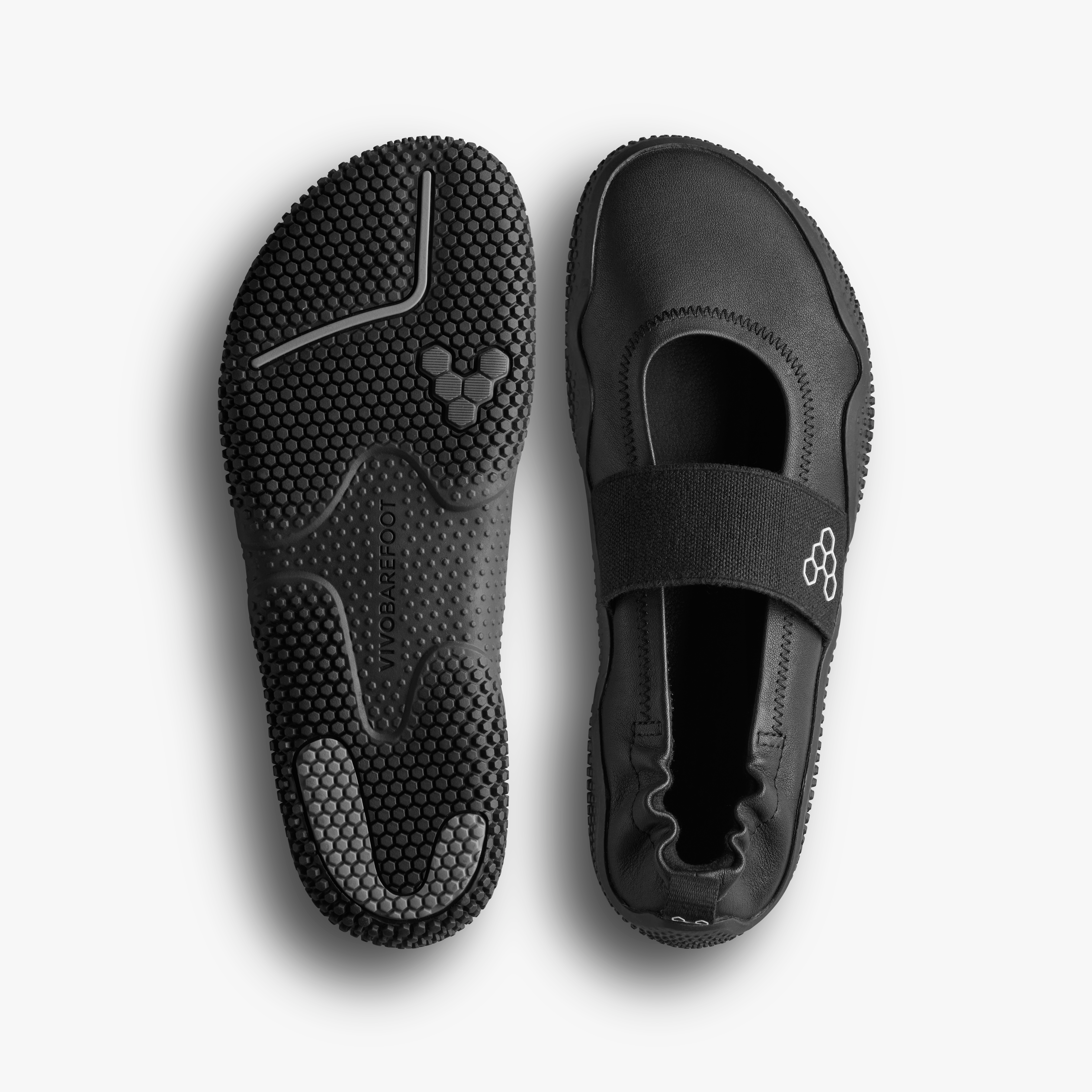 Vivobarefoot Motus Studio Ballet Womens barfodsballerina til kvinder i farven Eclipse, sål og overside