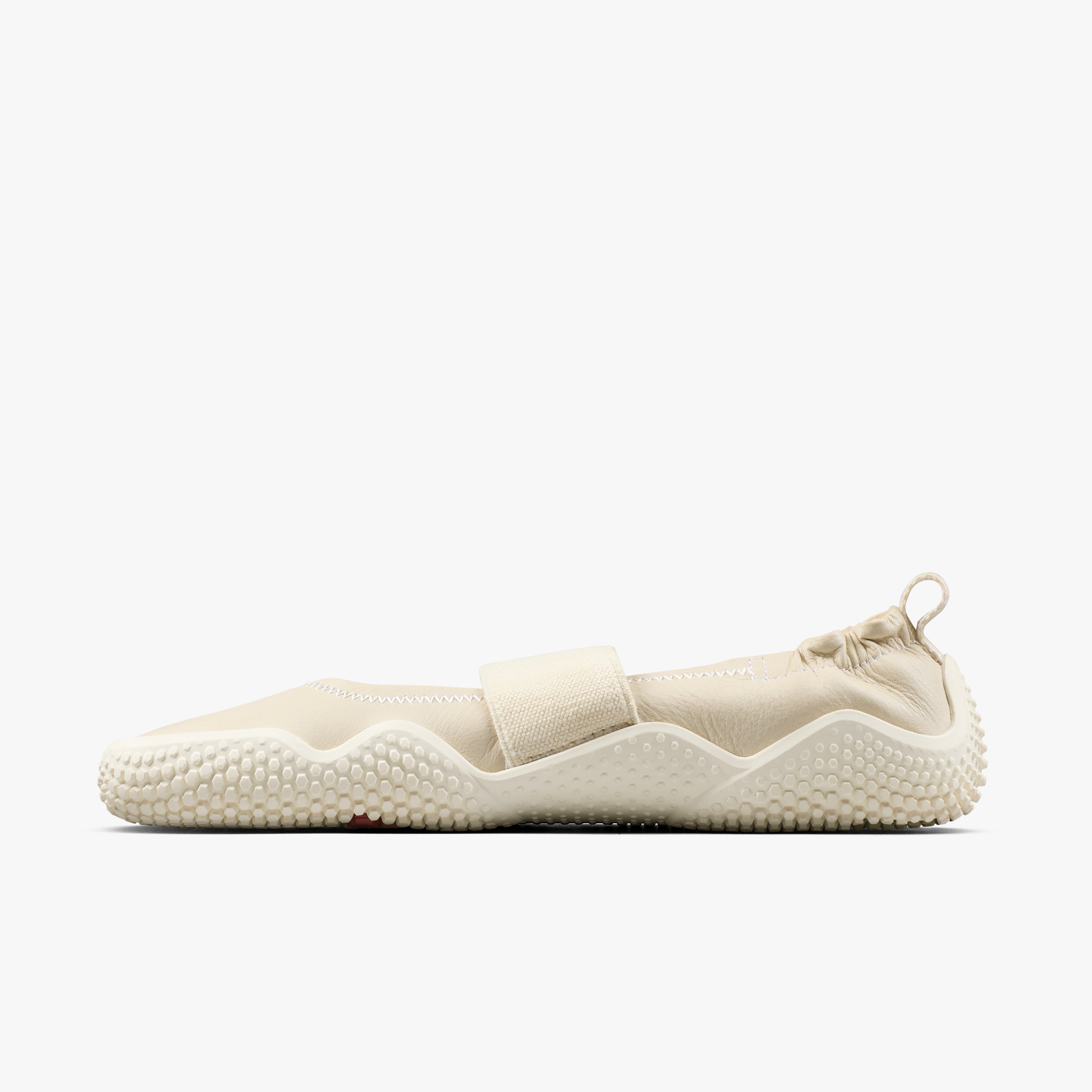 Vivobarefoot Motus Studio Ballet Womens barfodsballerina til kvinder i farven Sand, inderside