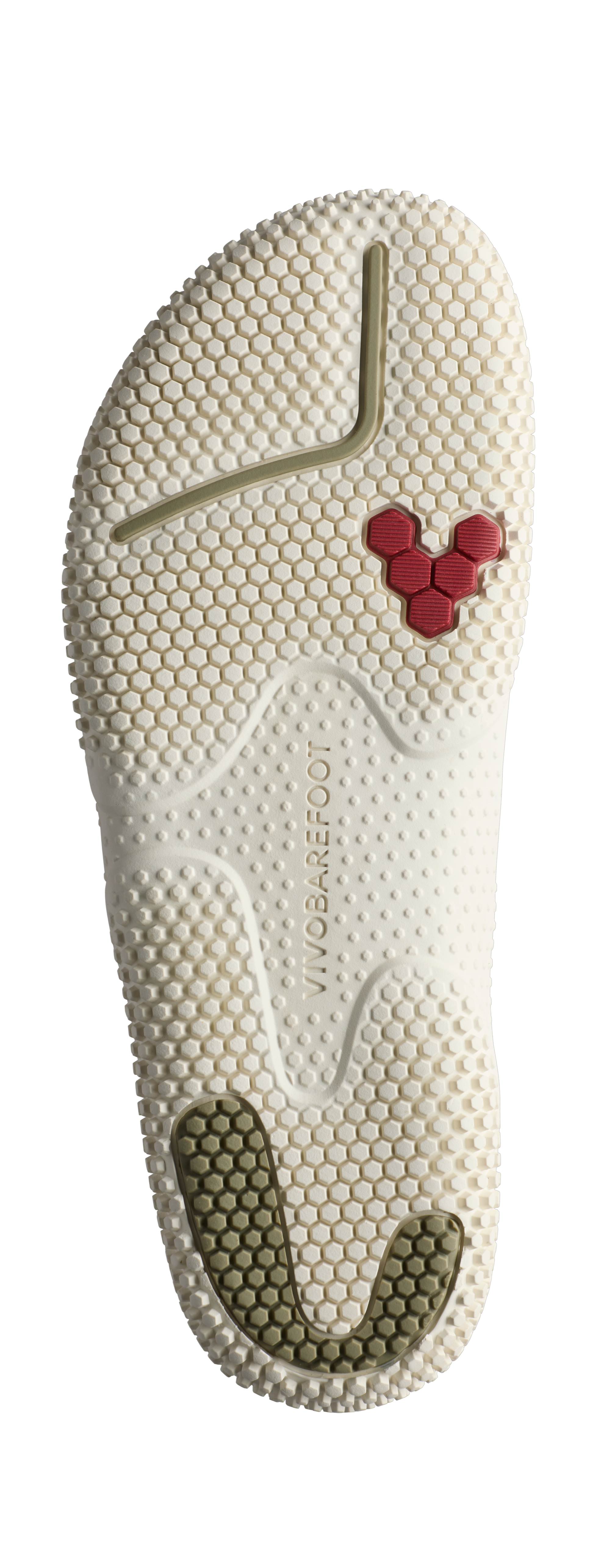 Vivobarefoot Motus Studio Ballet Womens barfodsballerina til kvinder i farven Sand, yderside af sål