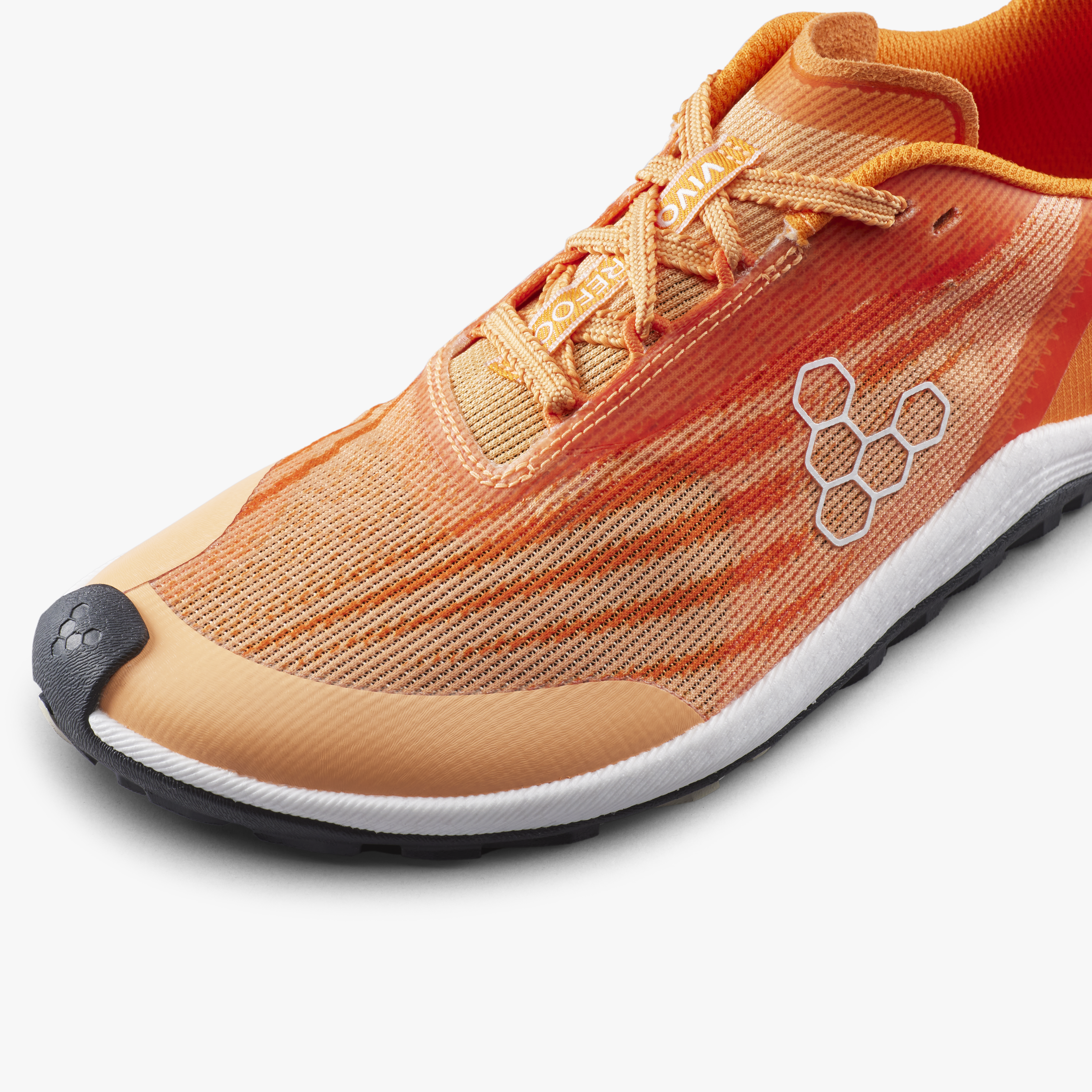 Vivobarefoot Primus Trail Flow Womens – Tangerine – Closeup1