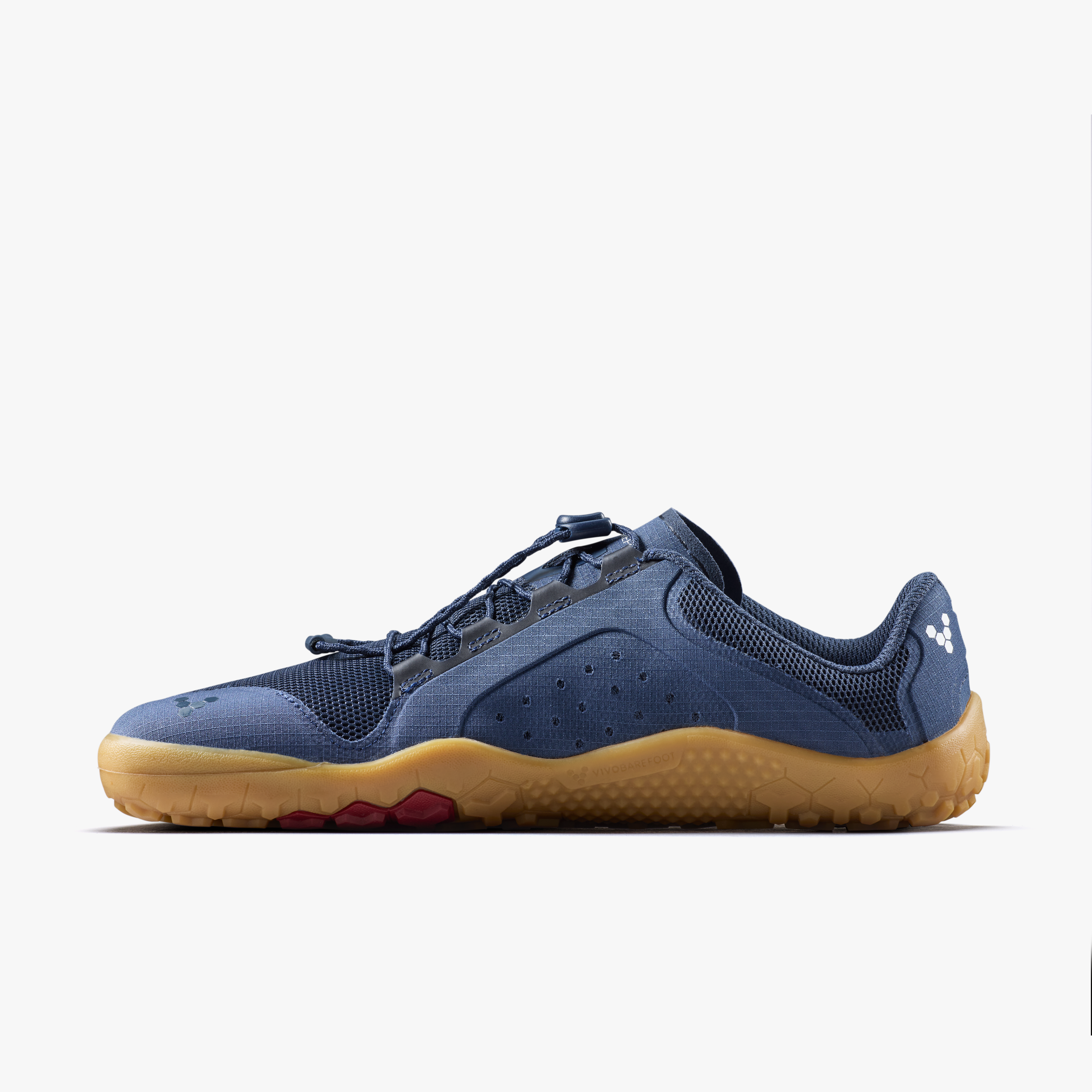 Vivobarefoot Primus Trail FG 3.5 Womens Insignia Blue/Gum, set indefra