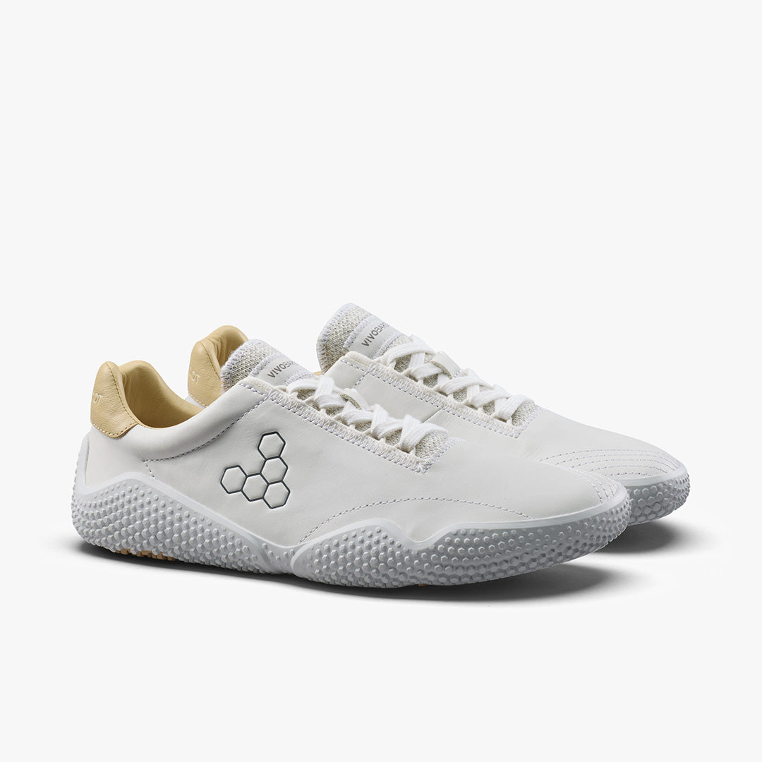 Vivobarefoot Motus Studio Sneaker Leather Mens – Bright White