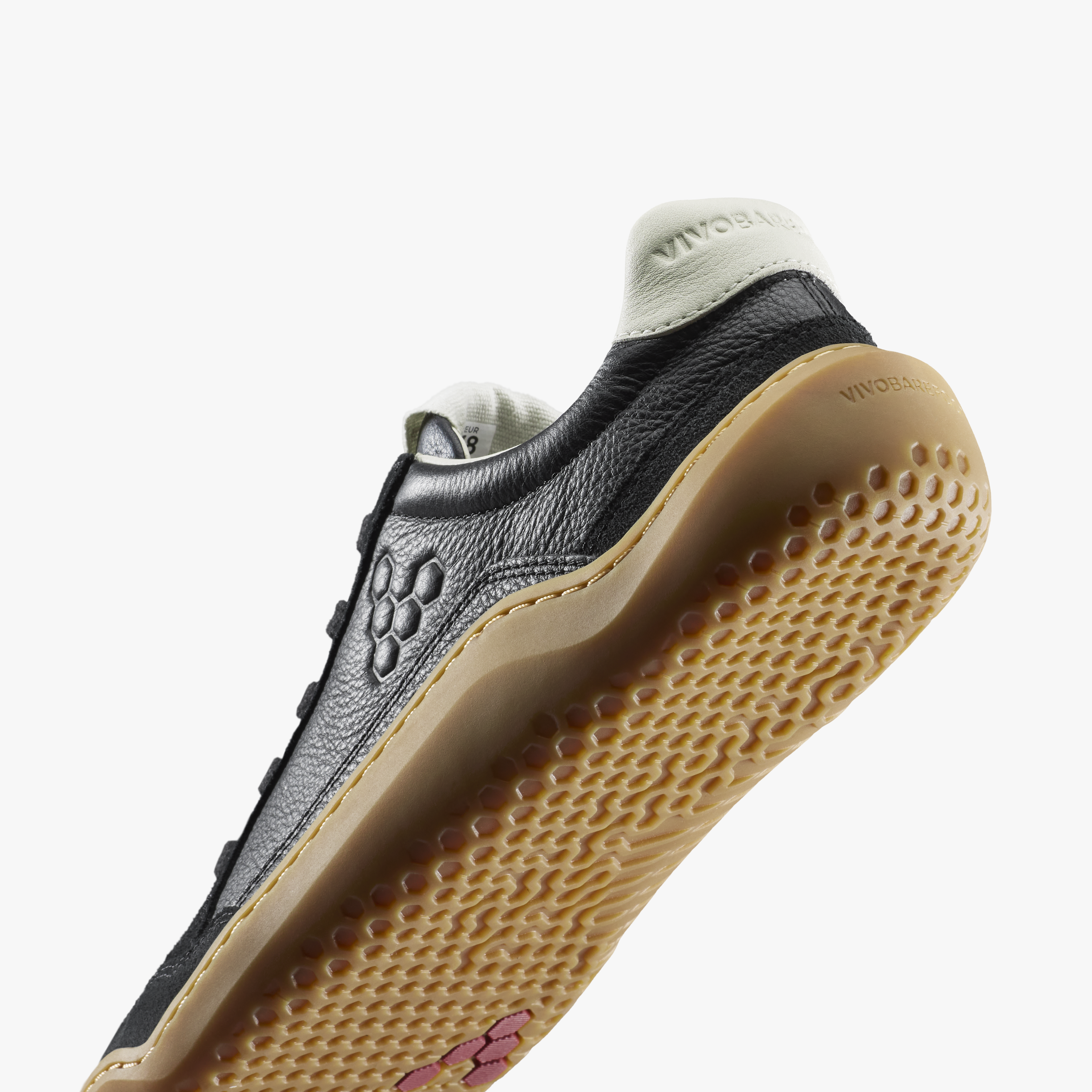 Vivobarefoot Gobi III Sneaker Leather Mens – Obsidian – Closeup2
