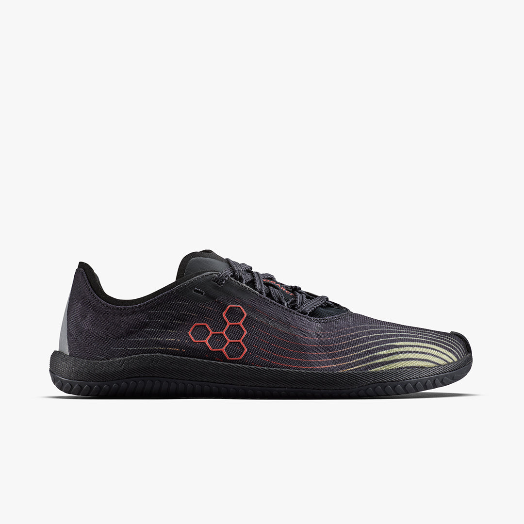 Vivobarefoot Primus Flow Mens – Obsidian/Cherry Tomato