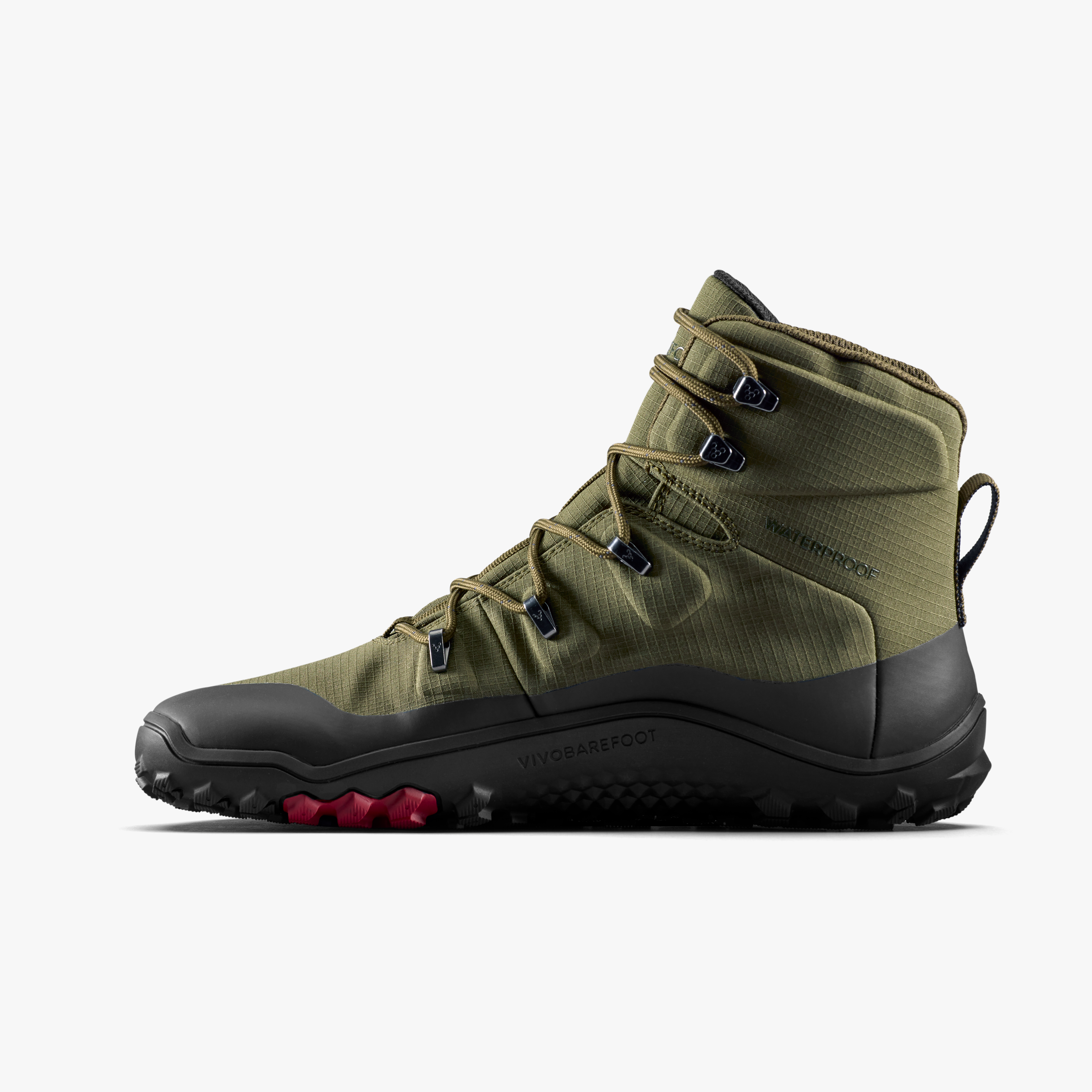 Vivobarefoot Tracker Textile AT II Mens Dark Olive, set indefra