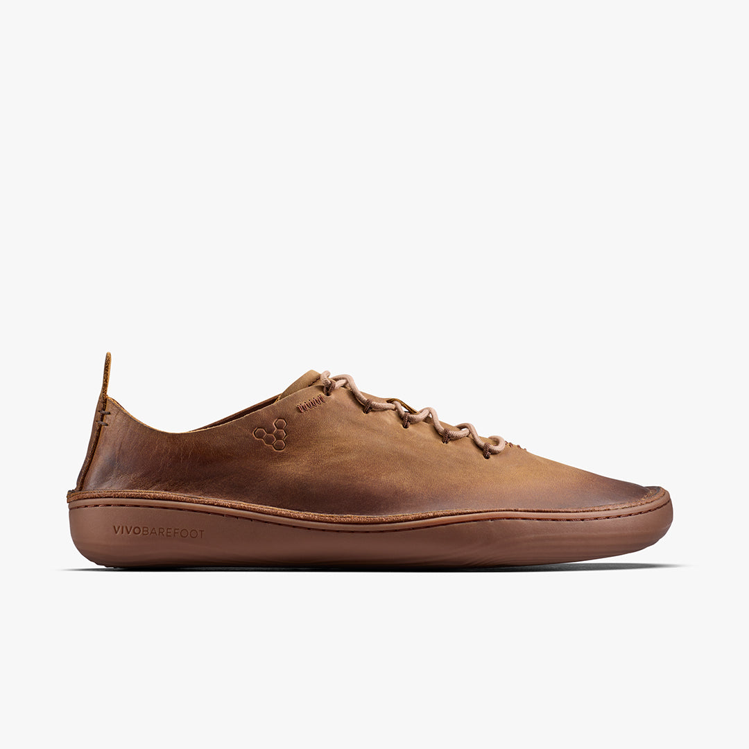Vivobarefoot Sensus Moc Lace Up Leather Mens – Dark Tan