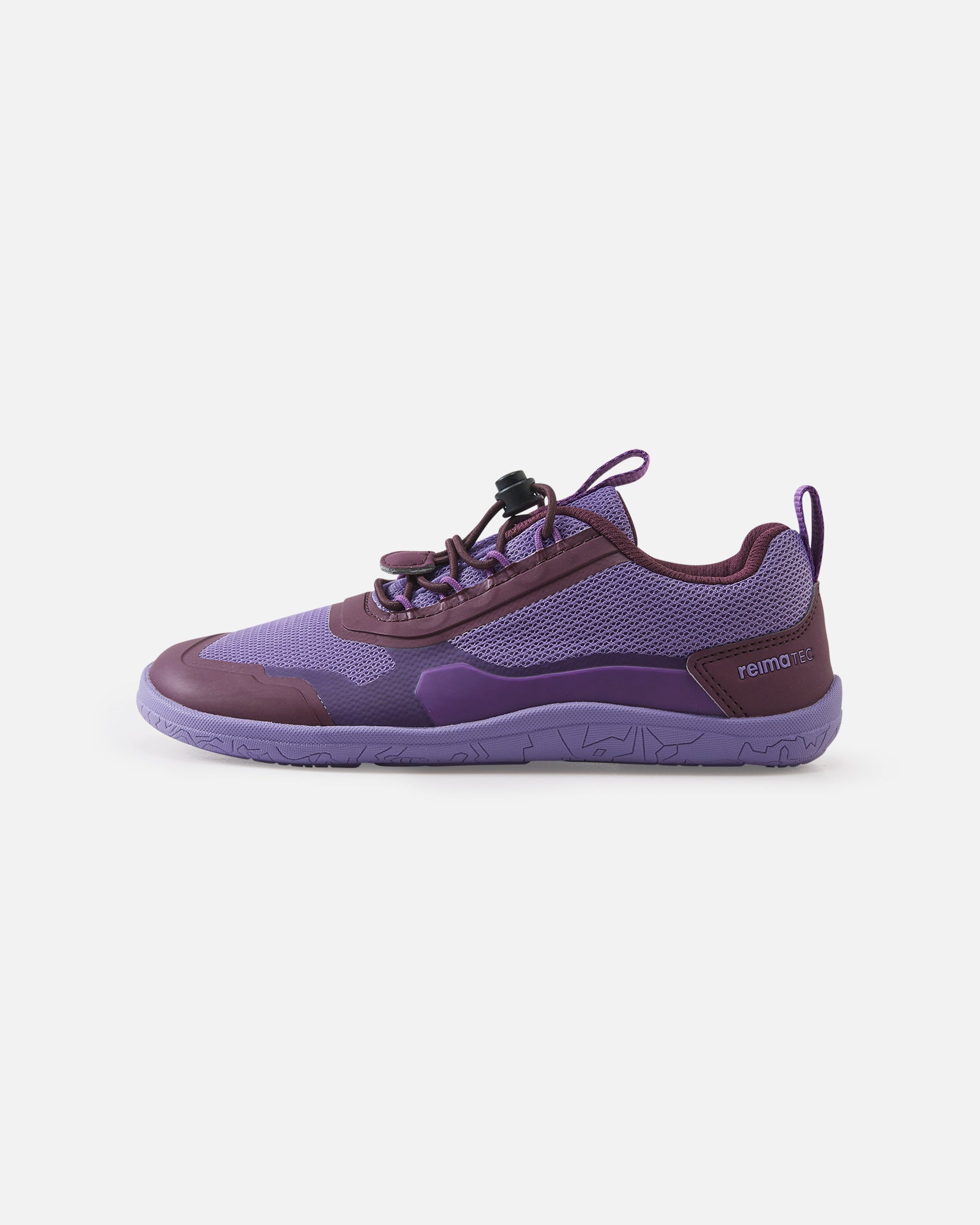Reima Tallustelu barfodssko til børn i Misty Violet, set fra siden