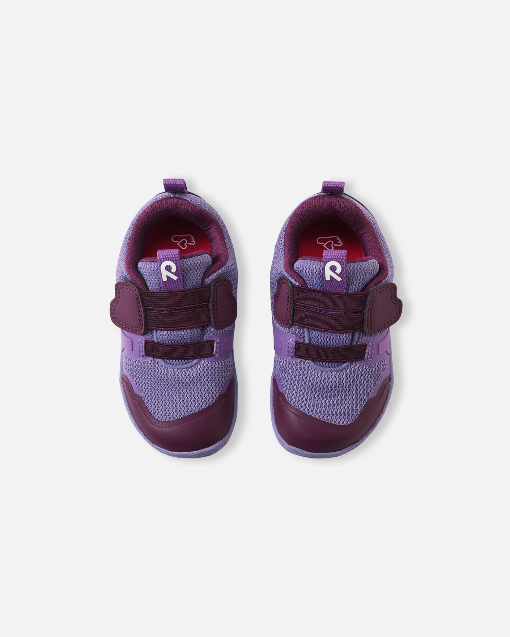 Reima Tepastelu barfodssko til børn i Misty Violet, et par set ovenfra