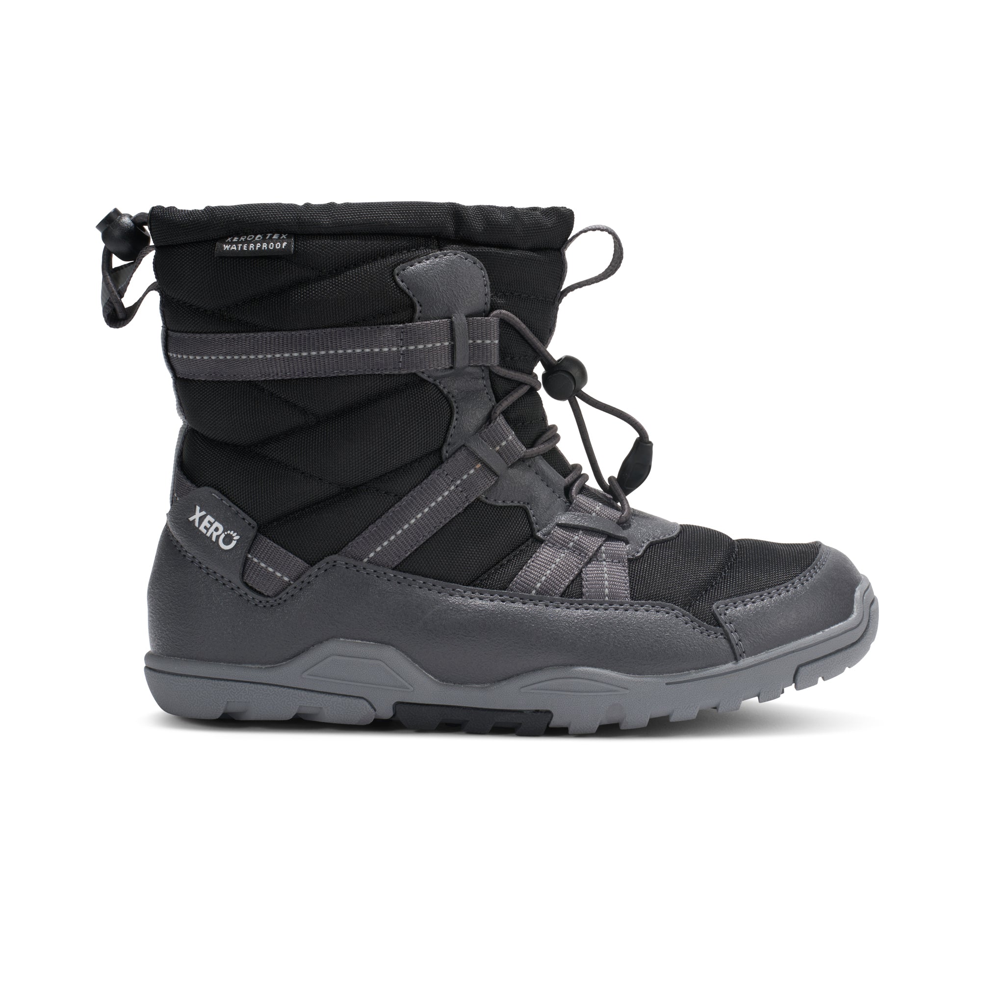 Xero Shoes Alpine Pull On Big Kids – Black