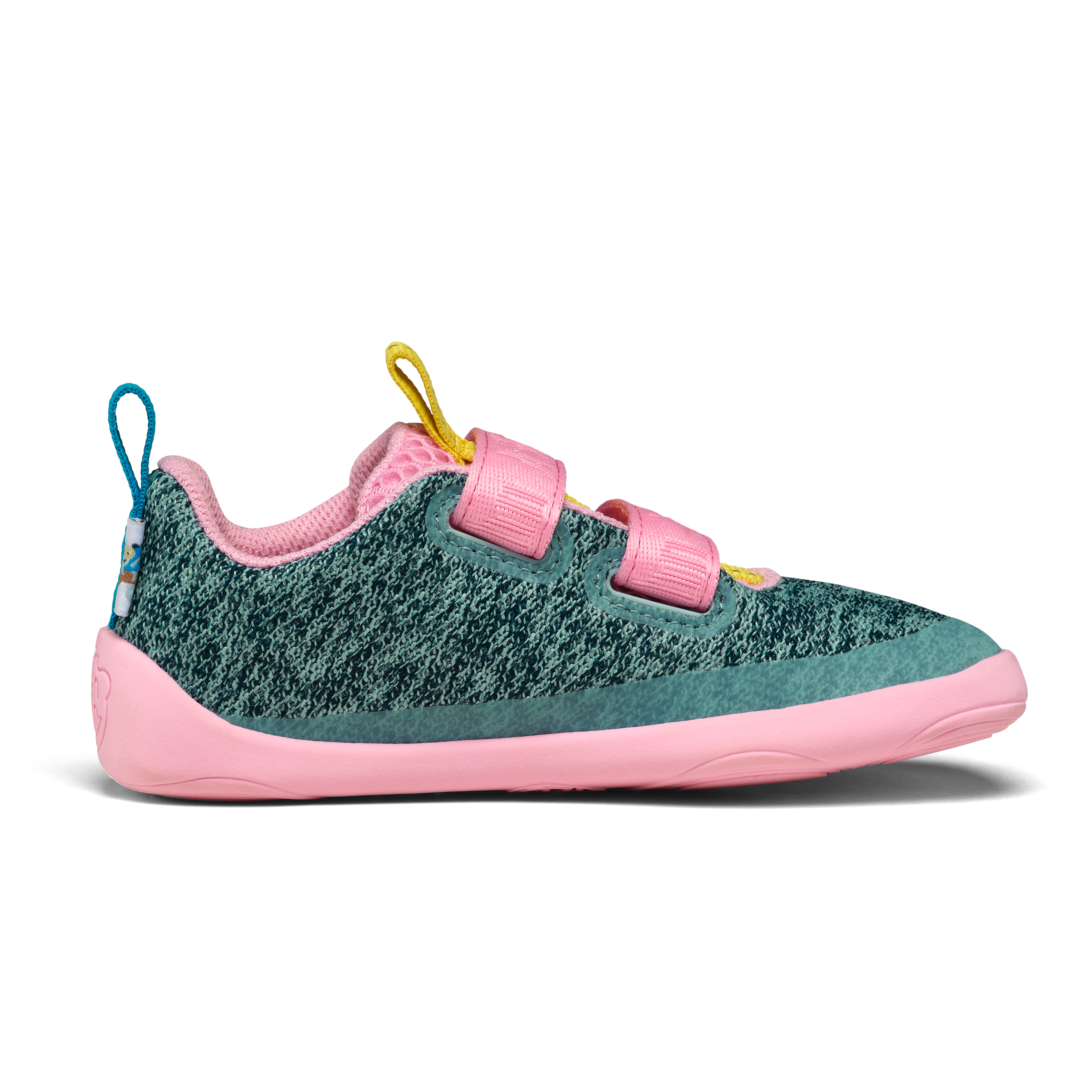 Affenzahn Sneaker Knit Happy barfodssko til børn i farven Chameleon, detalje