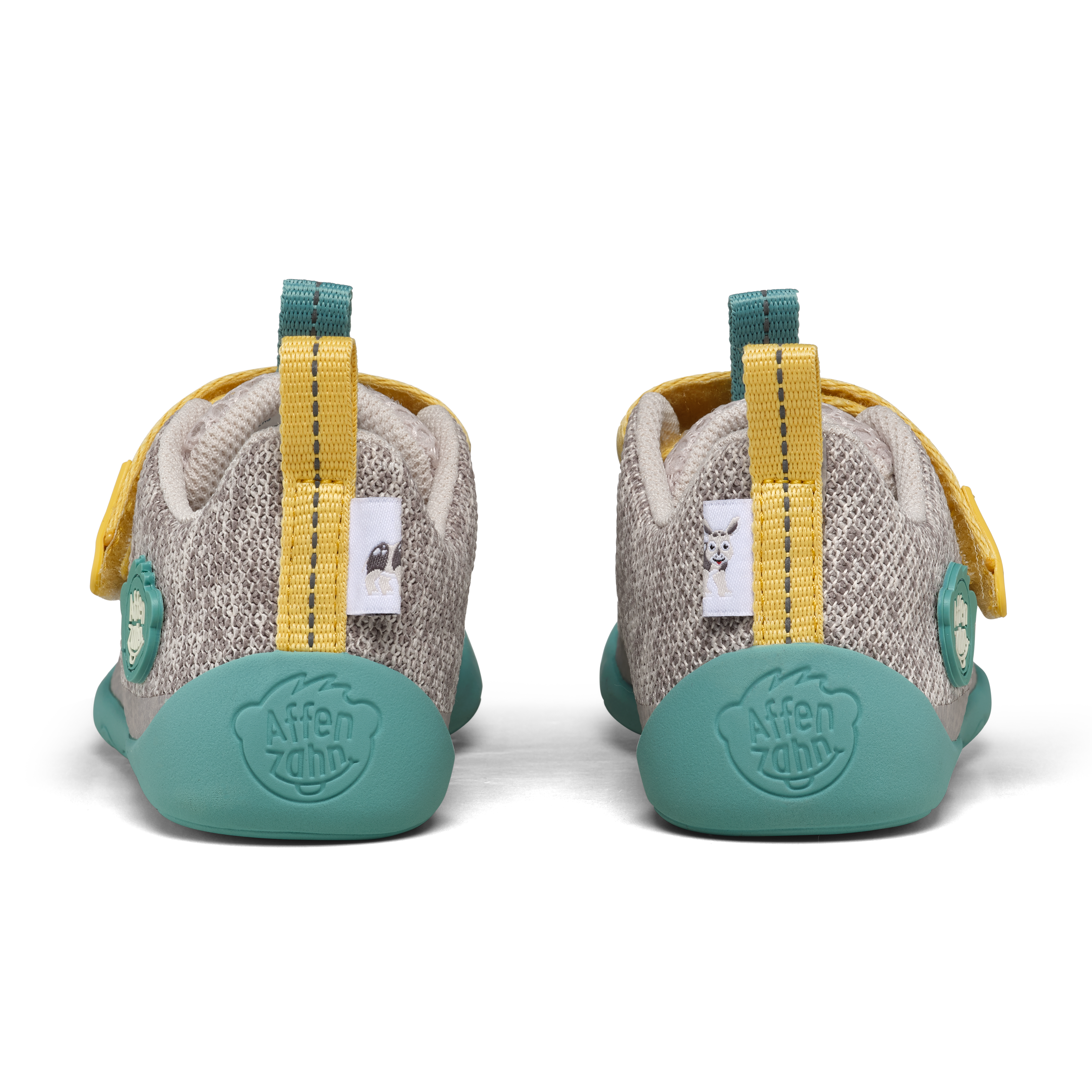 Affenzahn Sneaker Knit Happy barfodssko til børn i farven Rhino, set fra siden
