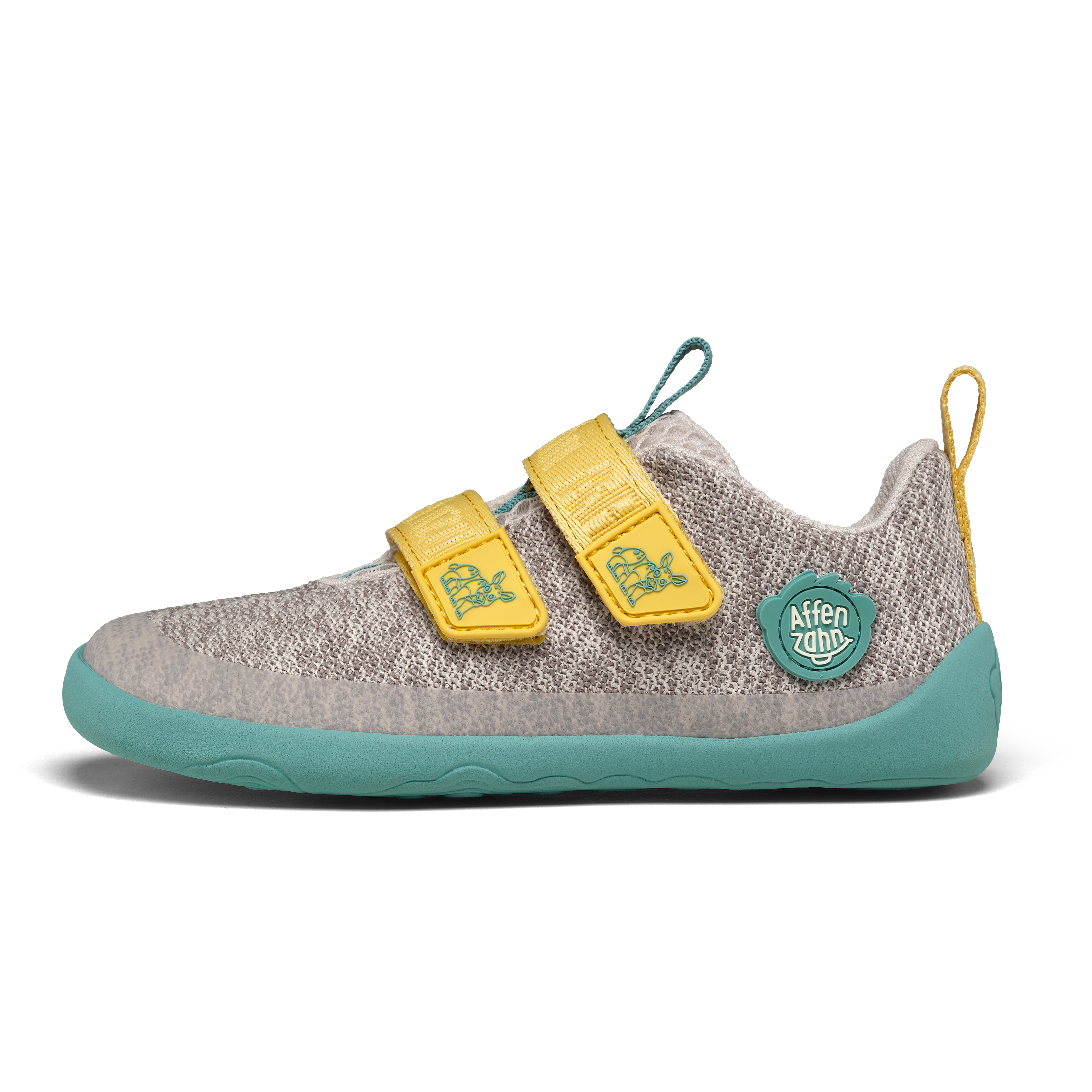 Affenzahn Sneaker Knit Happy barfodssko til børn i farven Rhino, detalje