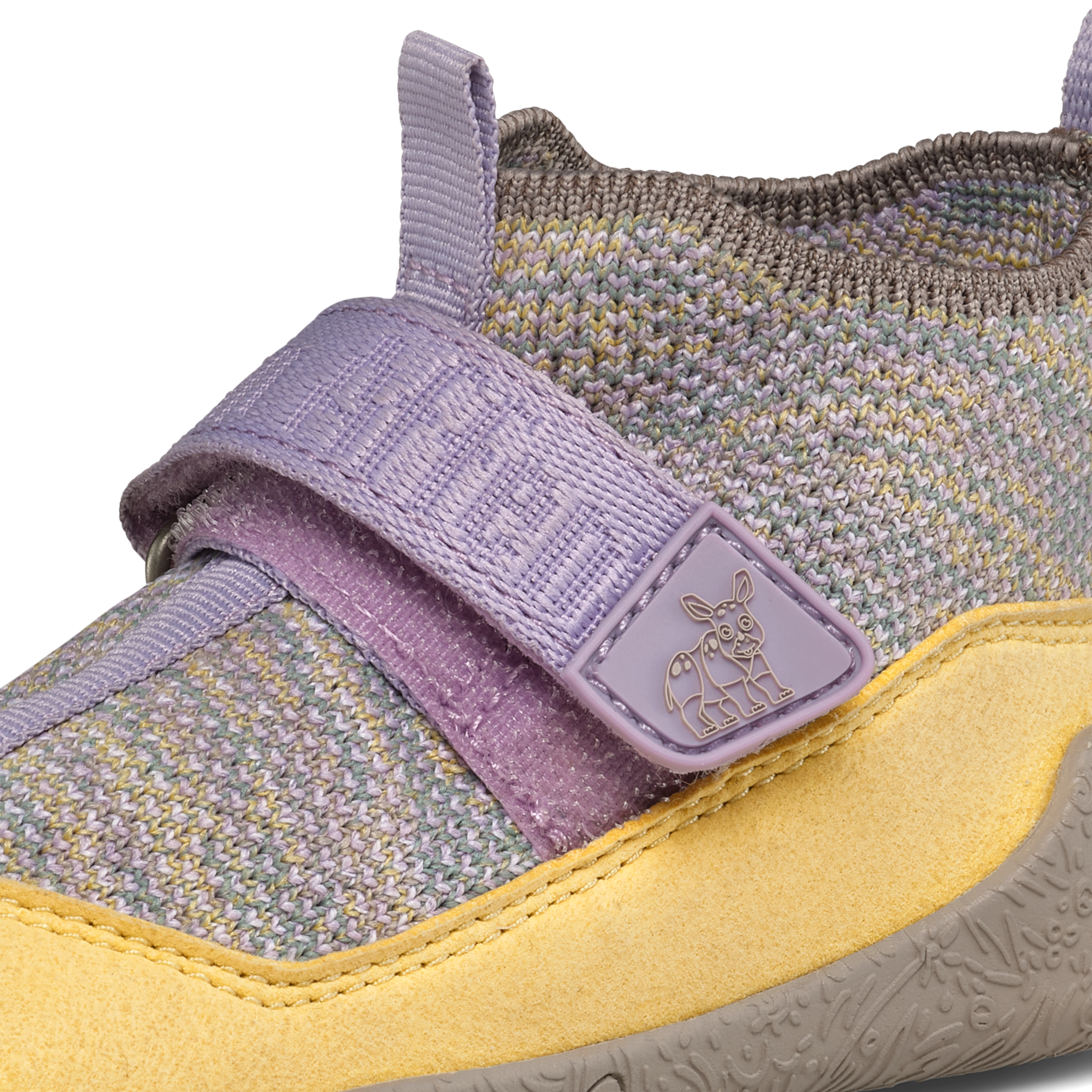 Affenzahn Prewalker Knit Toddly barfodssko til børn i farven Rhino, detalje
