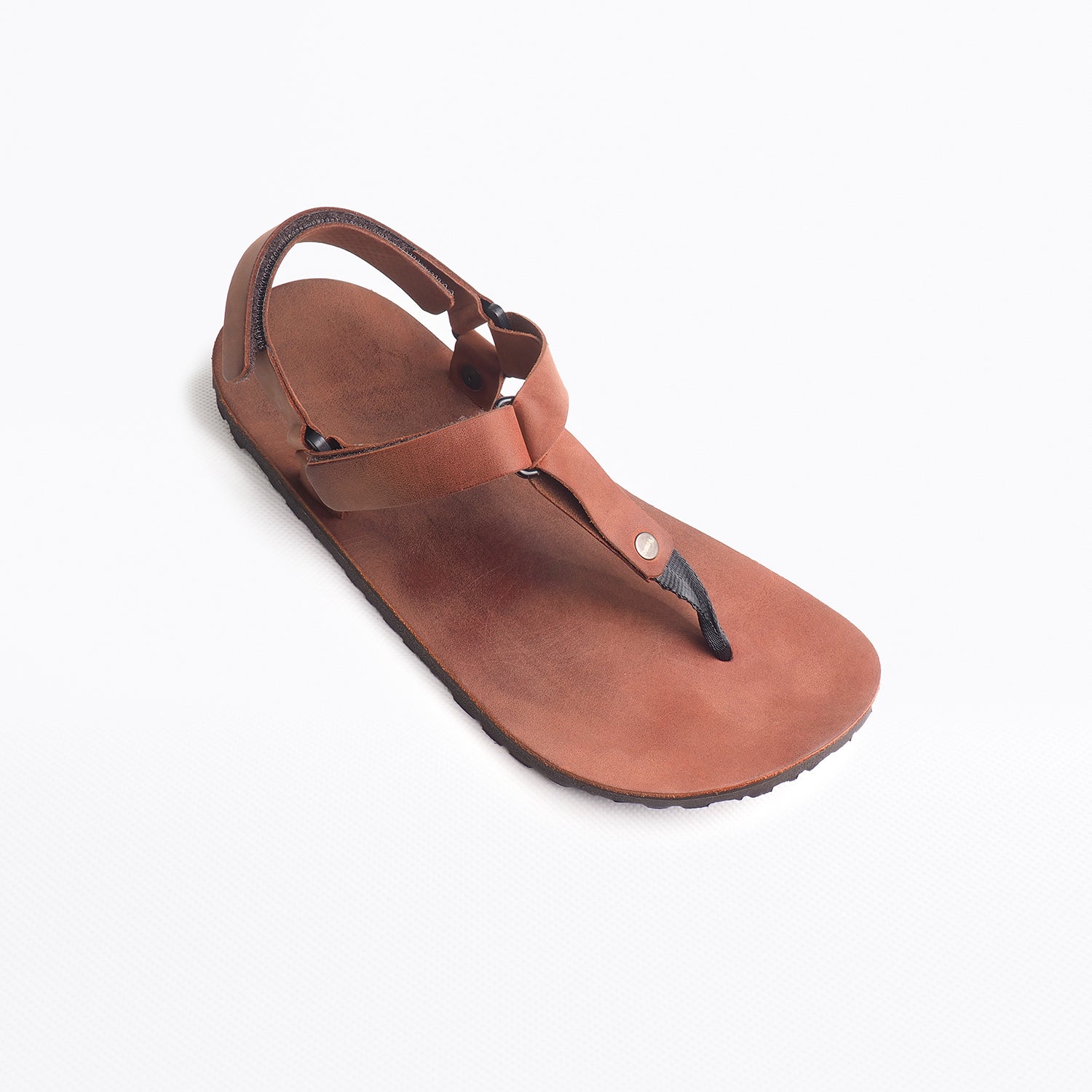 Bosky Rare Y sandal in Redwood, diagonal view