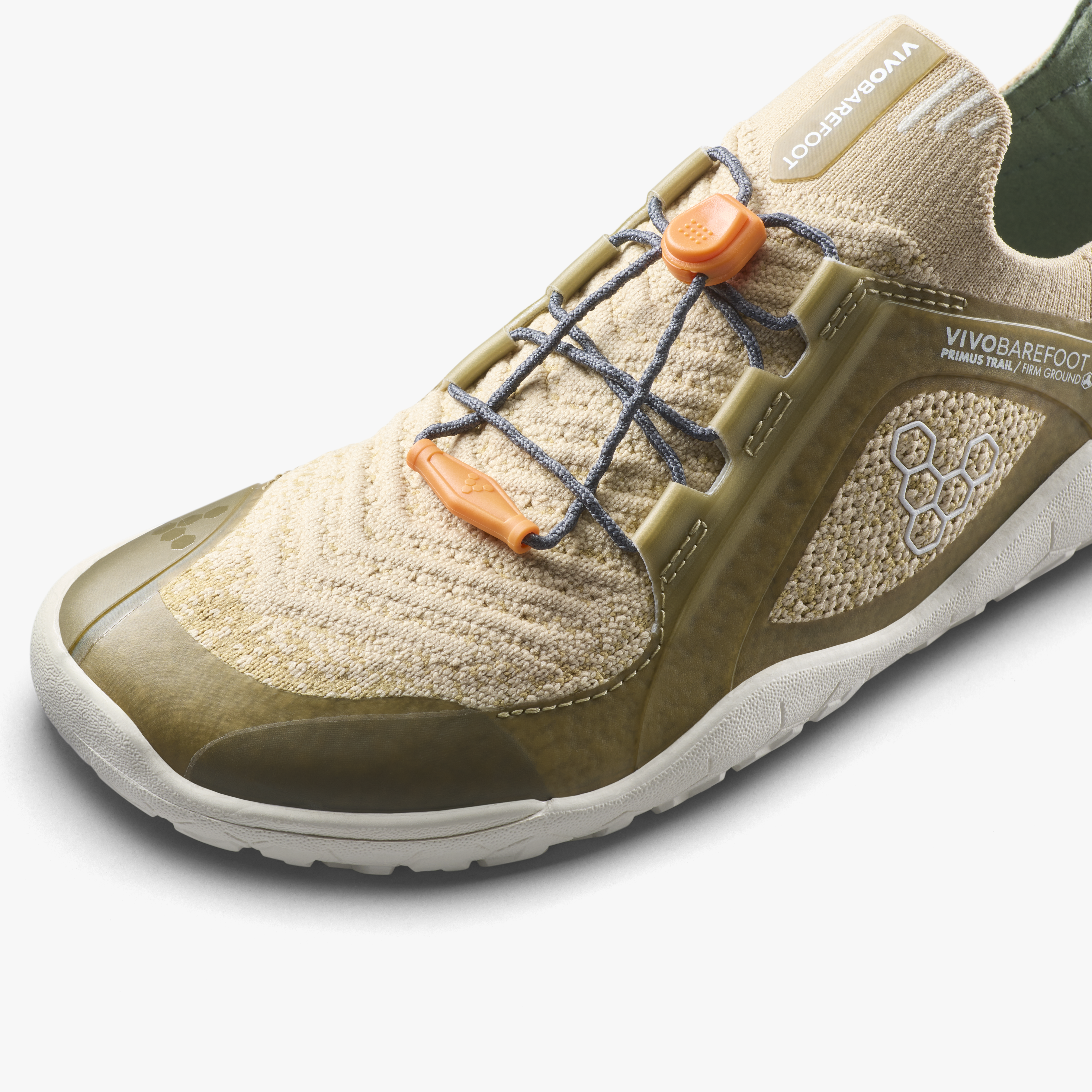 Vivobarefoot Primus Trail Knit FG Juniors – Peyote, nærbillede