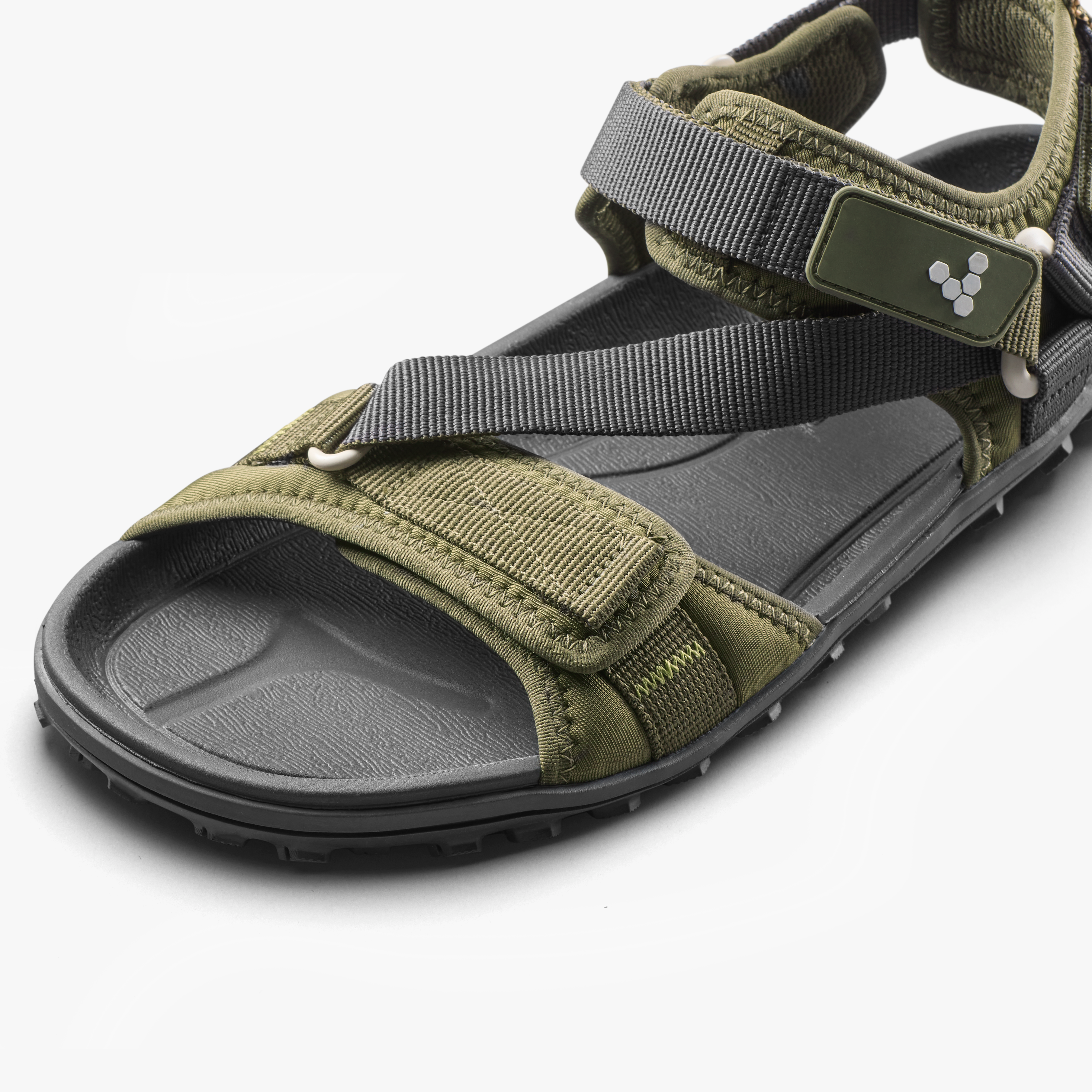 Vivobarefoot Tracker Ora Sandal Mens Dark Olive, nærbillede 1