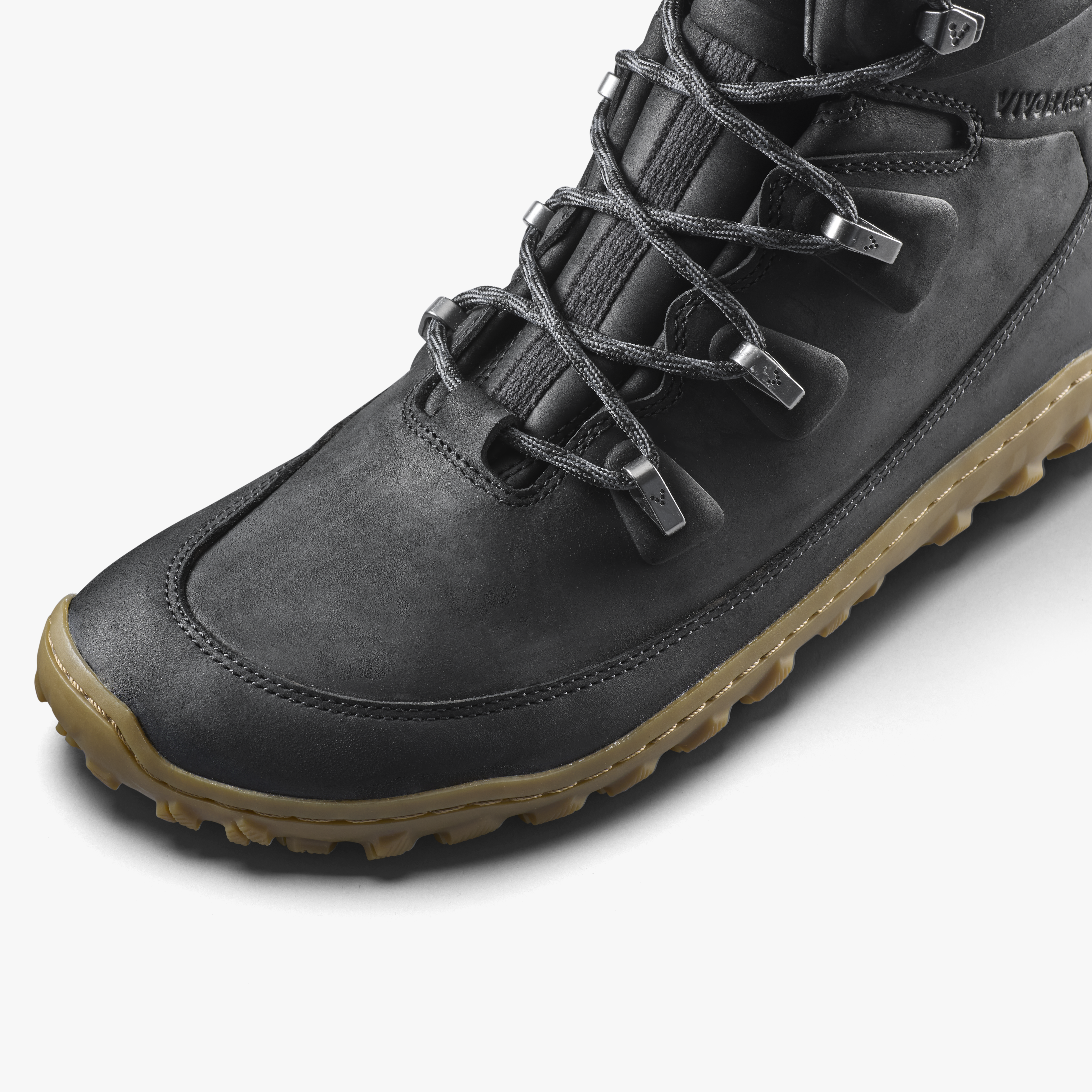 Vivobarefoot Tracker Leather AT II Womens – Obsidian, nærbillede