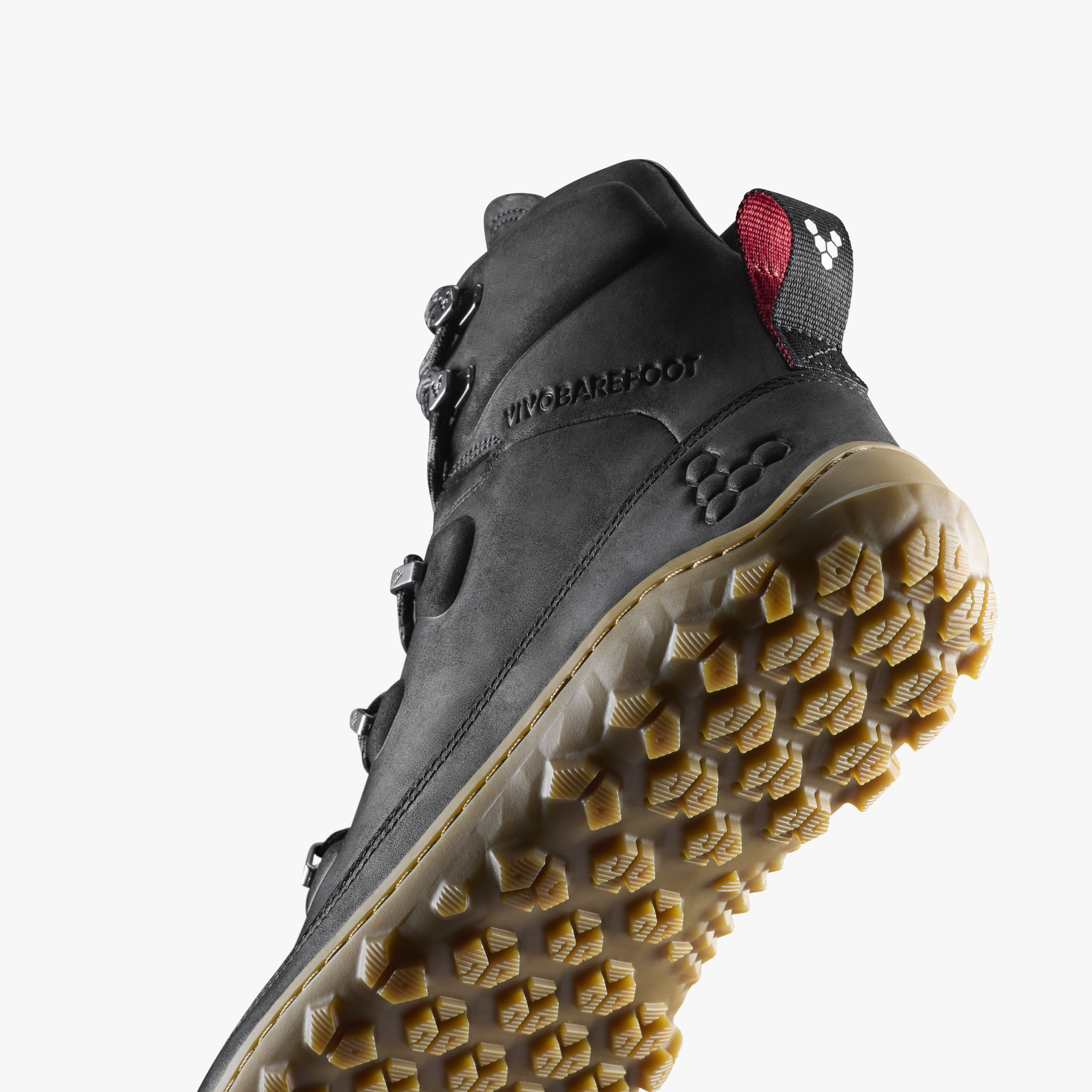Vivobarefoot Tracker Leather AT II Womens – Obsidian, nærbillede