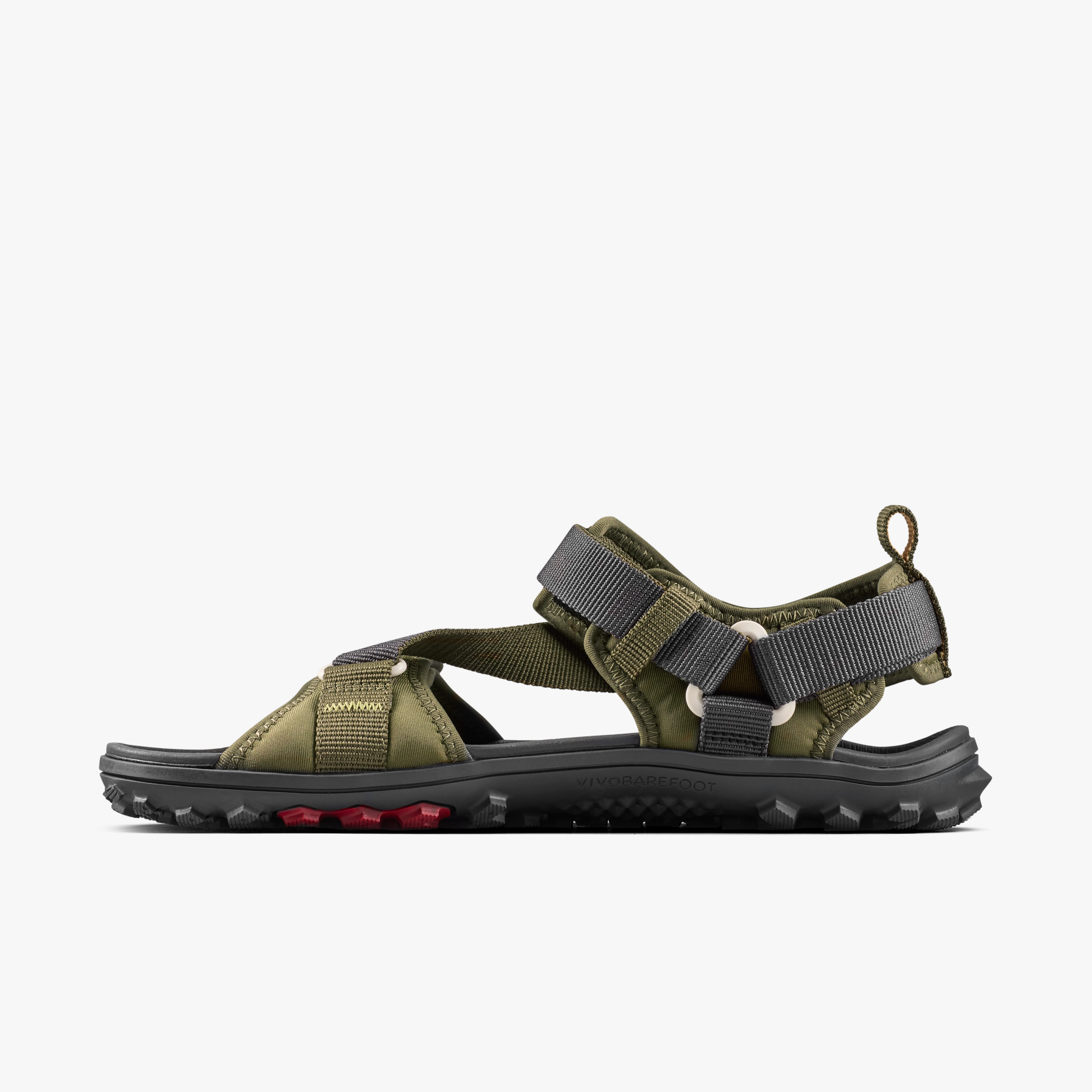 Vivobarefoot Tracker Ora Sandal Mens Dark Olive, indvendig