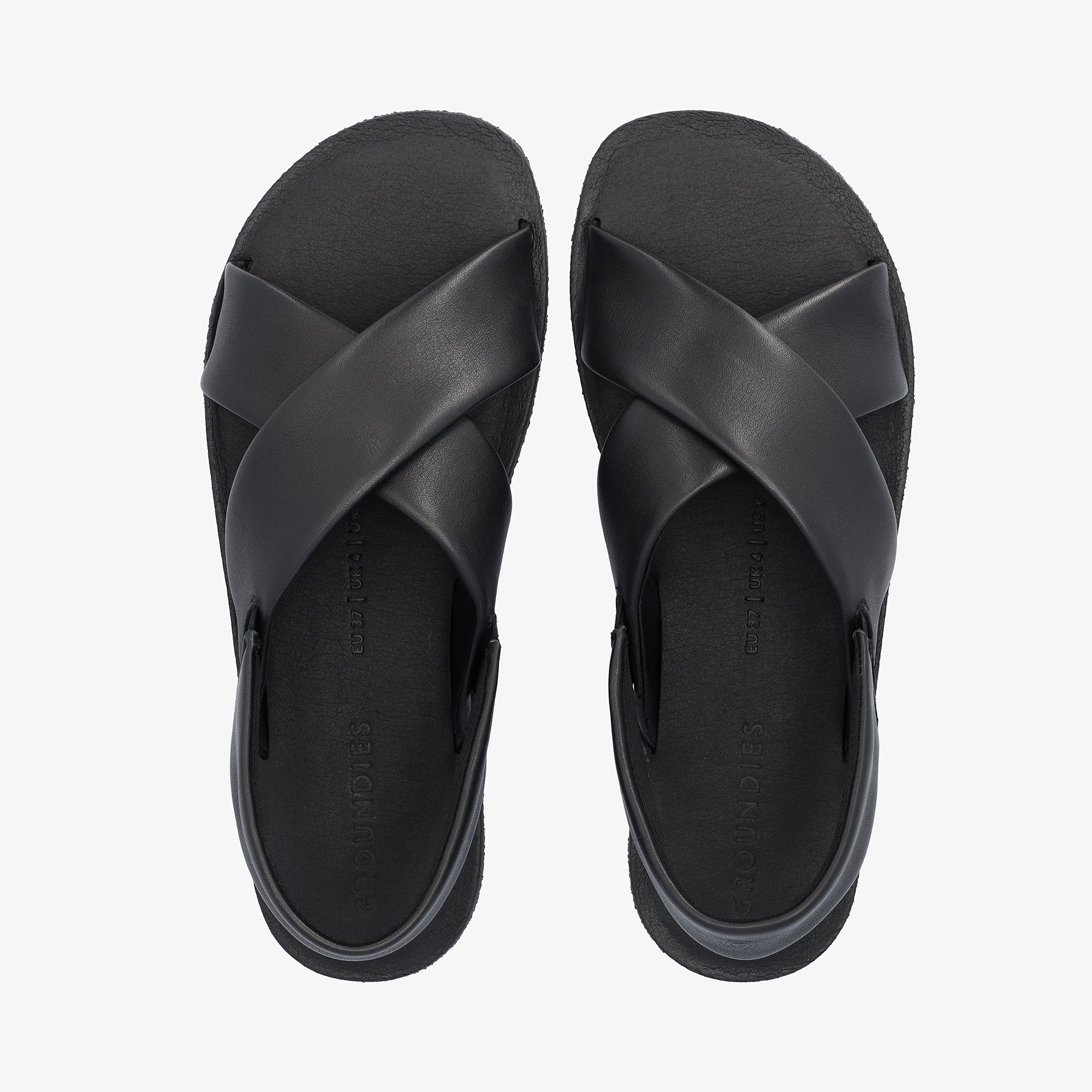 Groundies Verona Womens – Black/Black, set fra siden