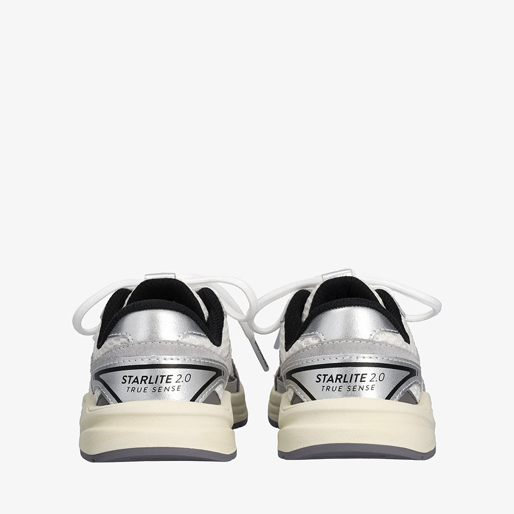 Groundies Starlite 2.0 Juniors – White/Silver/Black, billede 7