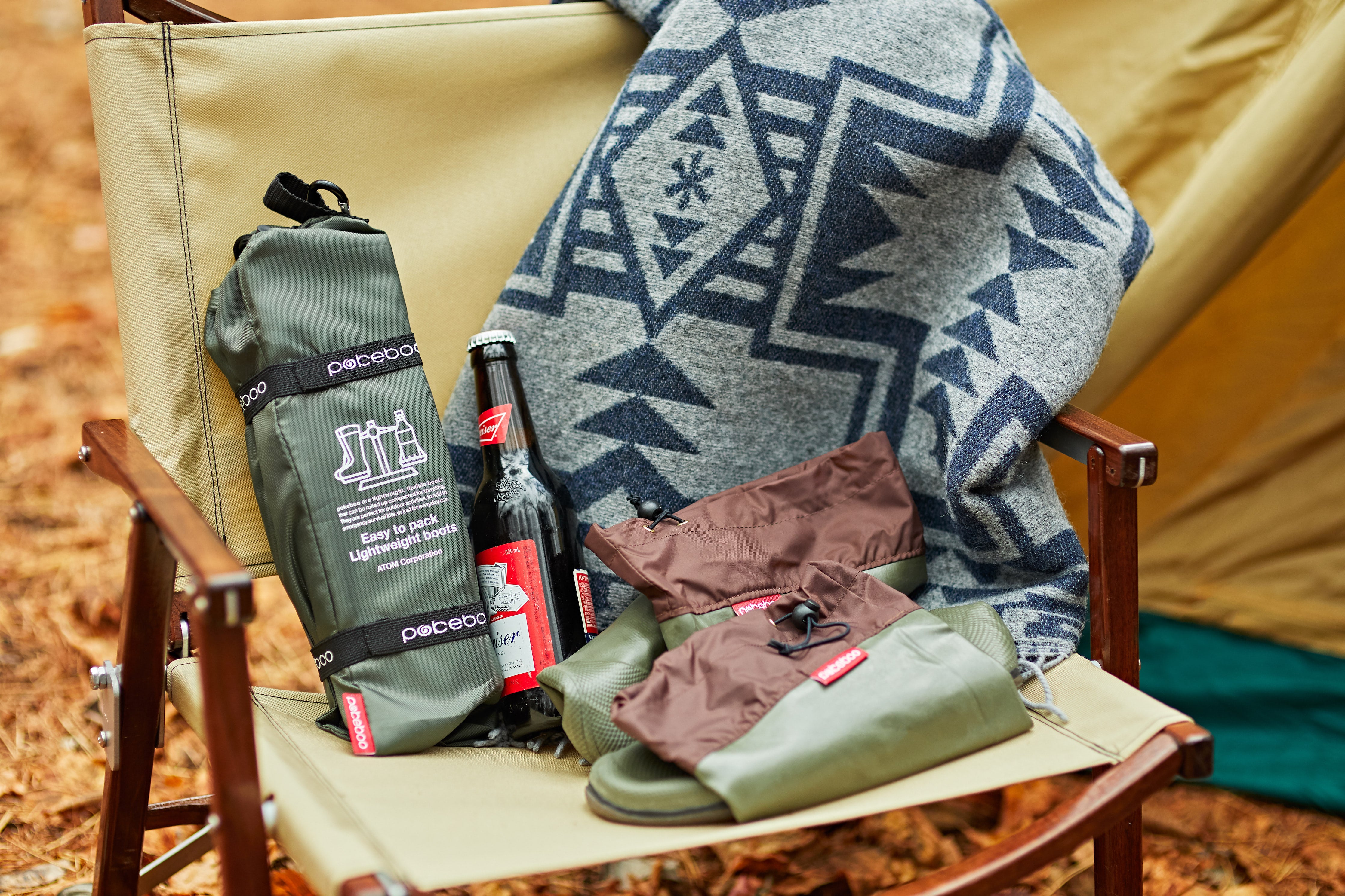 Pokeboo – Foldbare Gummistøvler – Khaki