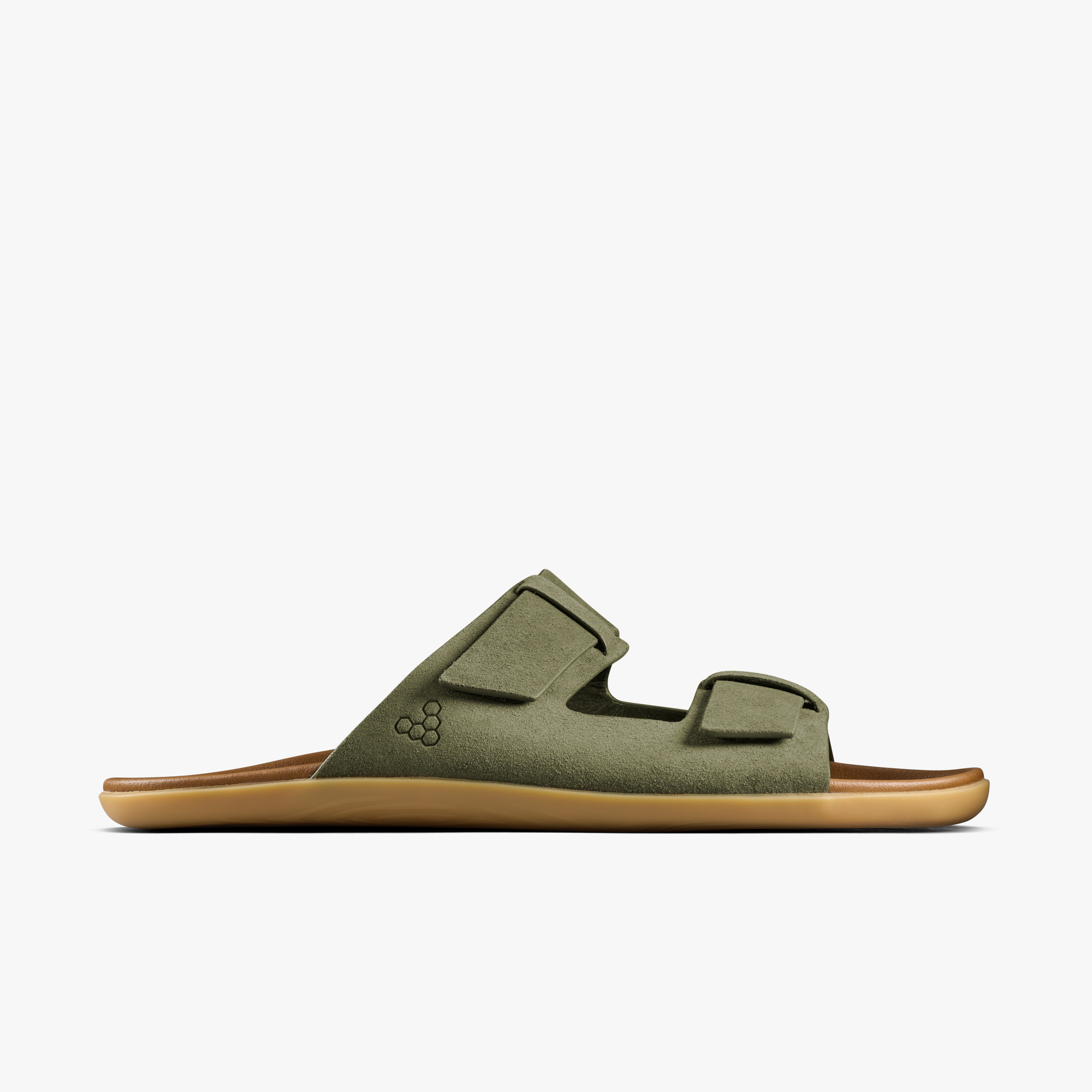Vivobarefoot Sensus Yin Slide Mens – Dark Olive, set fra siden