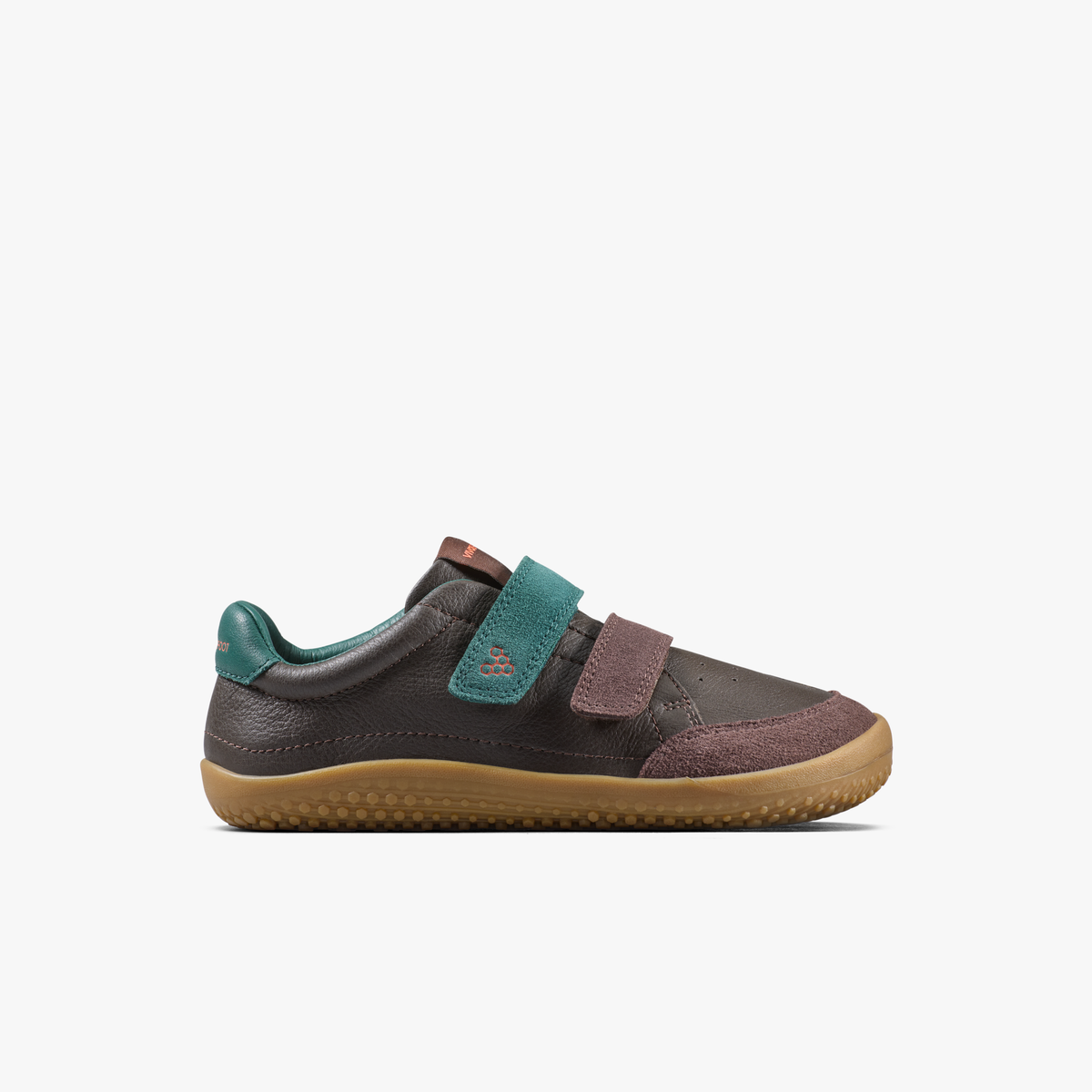 Vivobarefoot Gobi Sneaker Kids i Bracken: brun barfodssko til børn set fra ydersiden