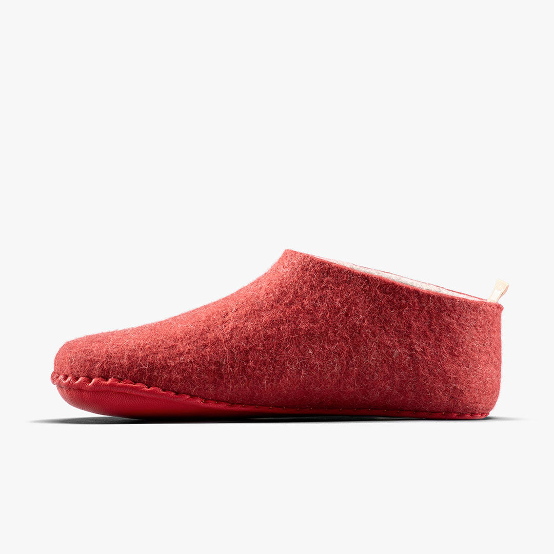 Vivobarefoot MIM Felt Slipper II – Mineral Red