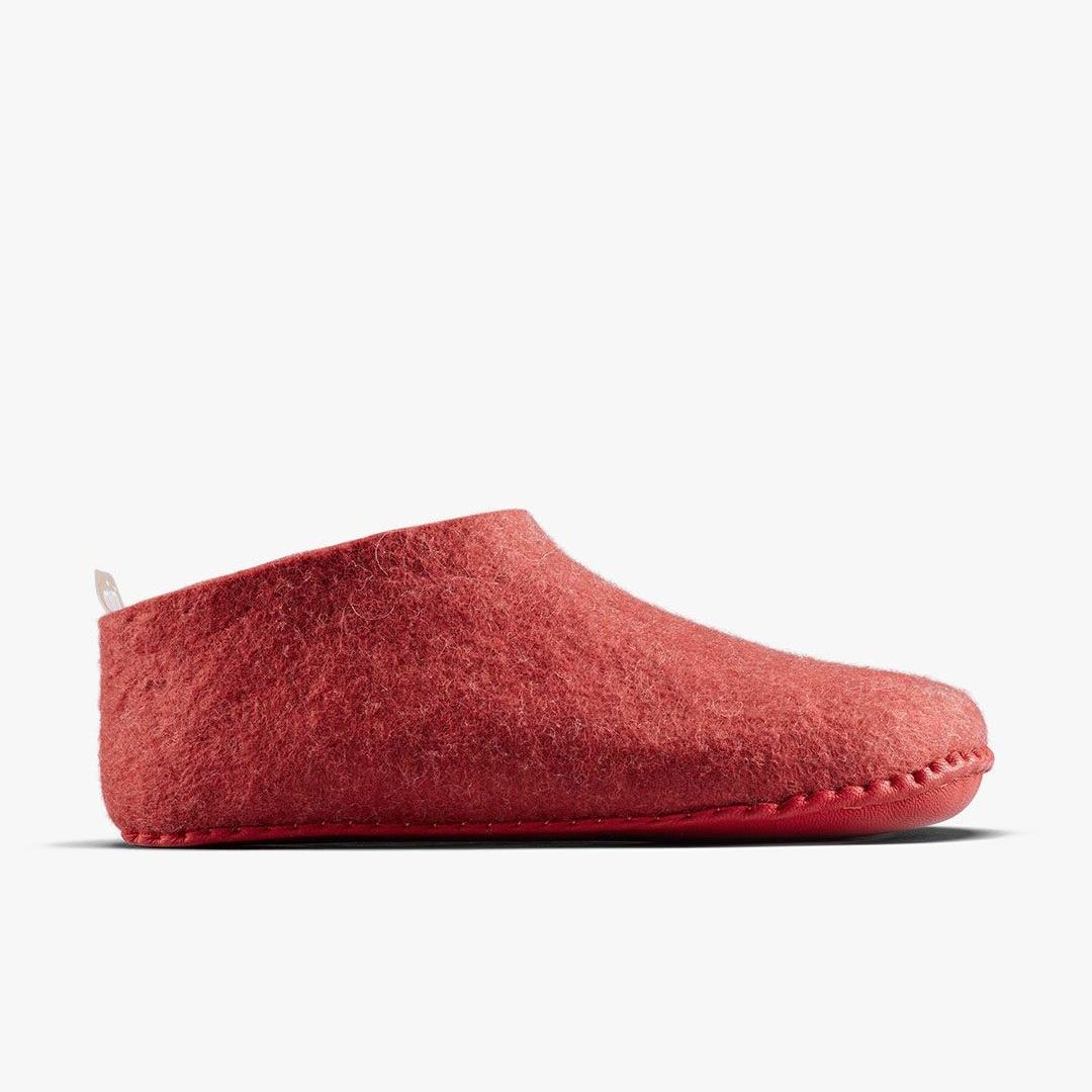 Vivobarefoot MIM Felt Slipper II – Mineral Red