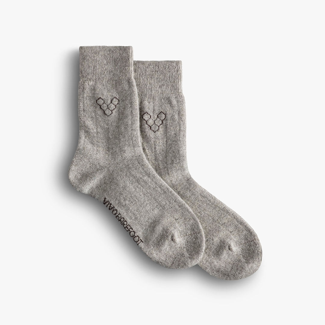 Vivobarefoot Mim Sheep Wool Thin Sock til unisex i farven light grey
