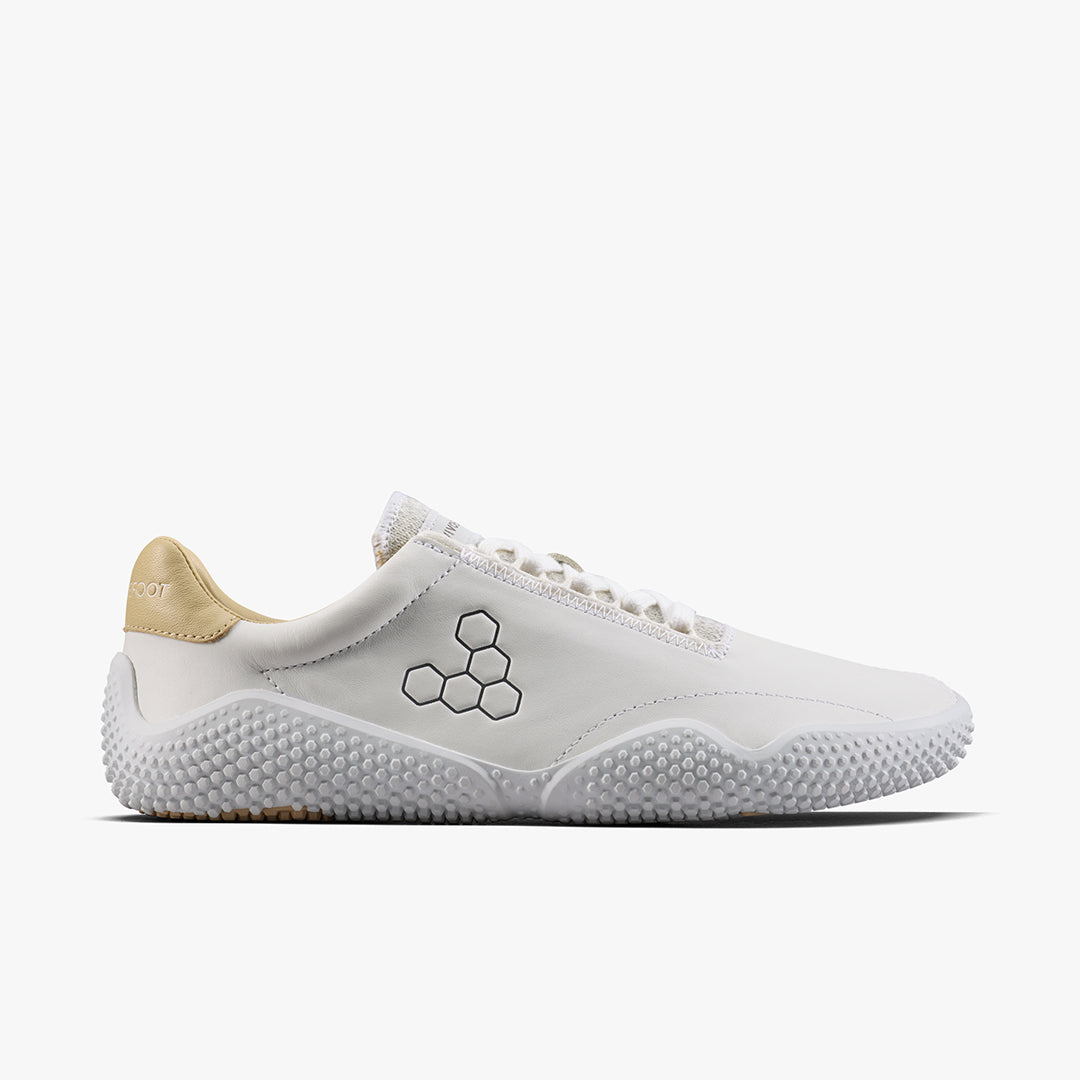 Vivobarefoot Motus Studio Sneaker Leather Mens – Bright White
