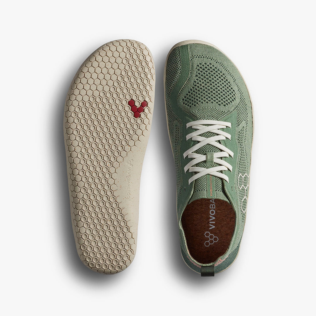 Vivobarefoot Primus Lite Knit Natural Womens – Dusty Green