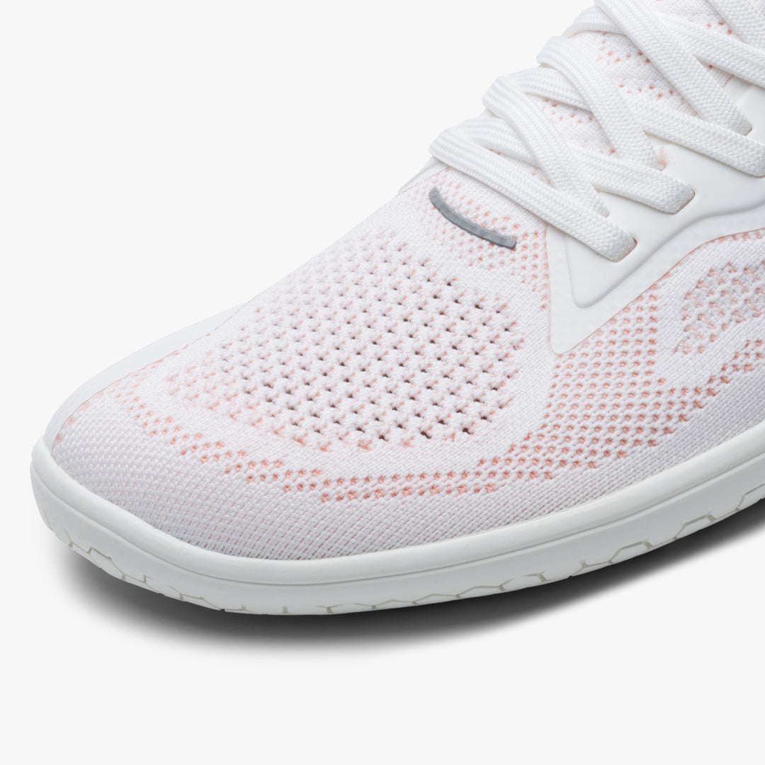 Vivobarefoot Primus Lite Knit Womens – White/Peach Melba