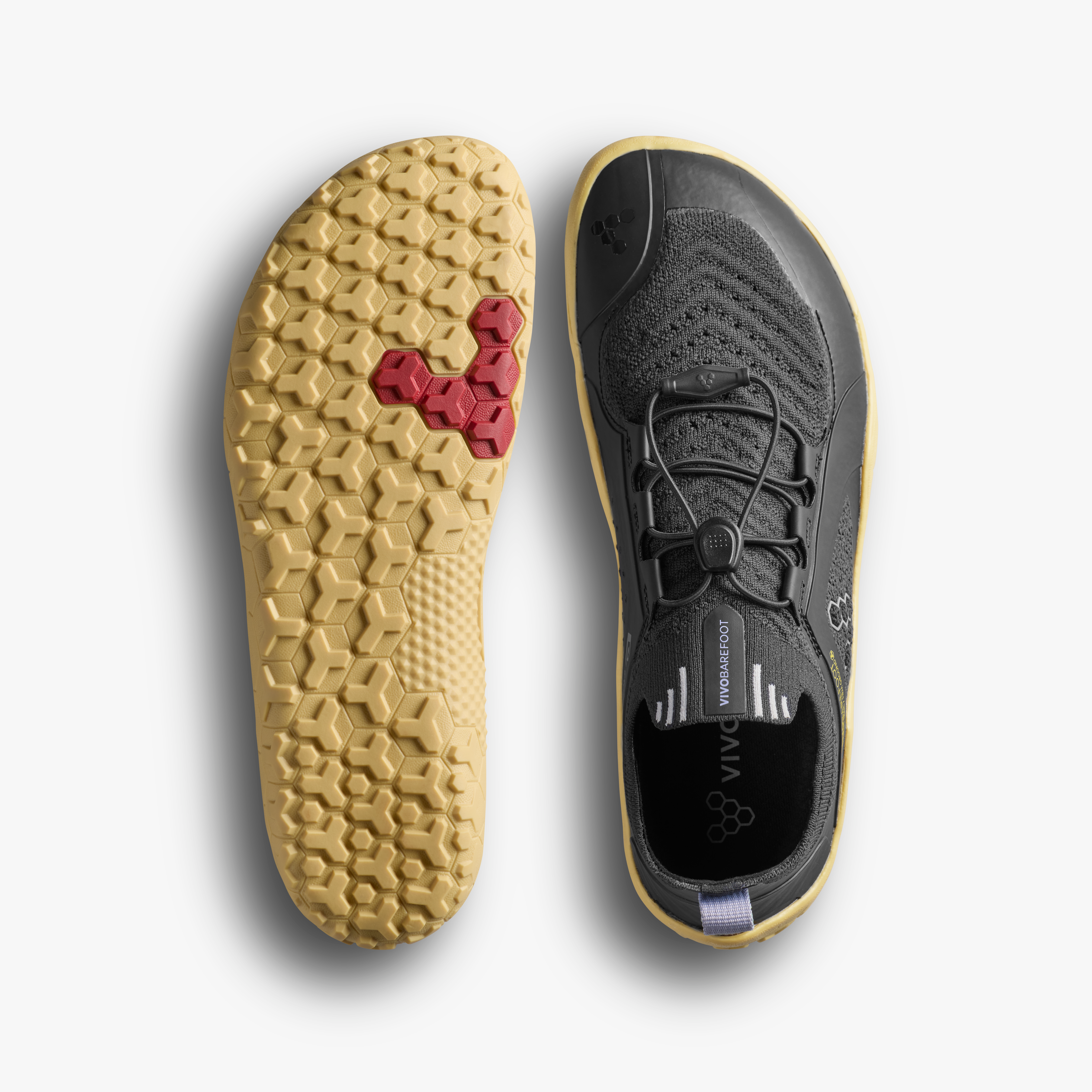 Vivobarefoot Primus Trail Knit FG Grounding Womens barfodssko til kvinder i farven purple heather, sål og top