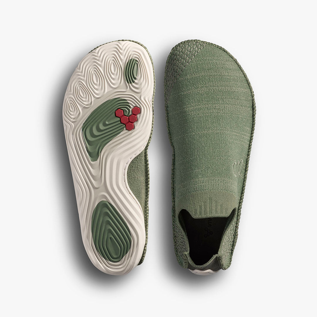 Vivobarefoot Sensus Slip On Knit Womens – Olive Night