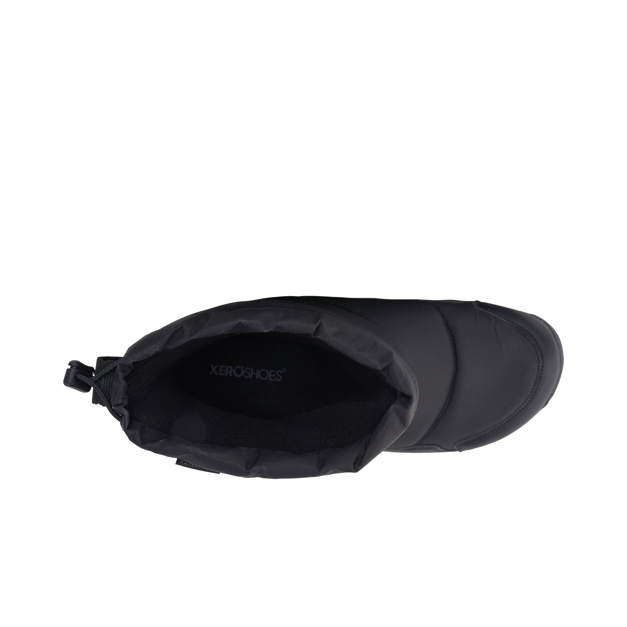 Xero Shoes Alpine Pull-On barfodssko til herre i farven Black, set ovenfra