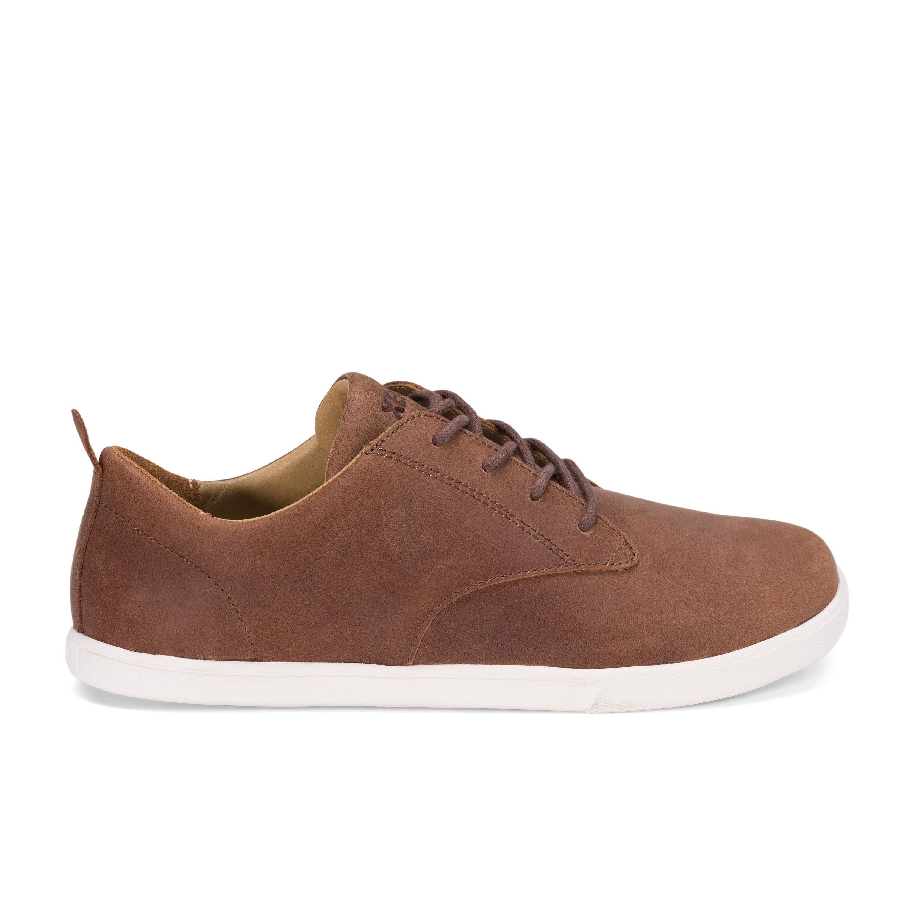 Xero Shoes Glenn Mens barfods casual oxford sko til mænd i farven brown, yderside
