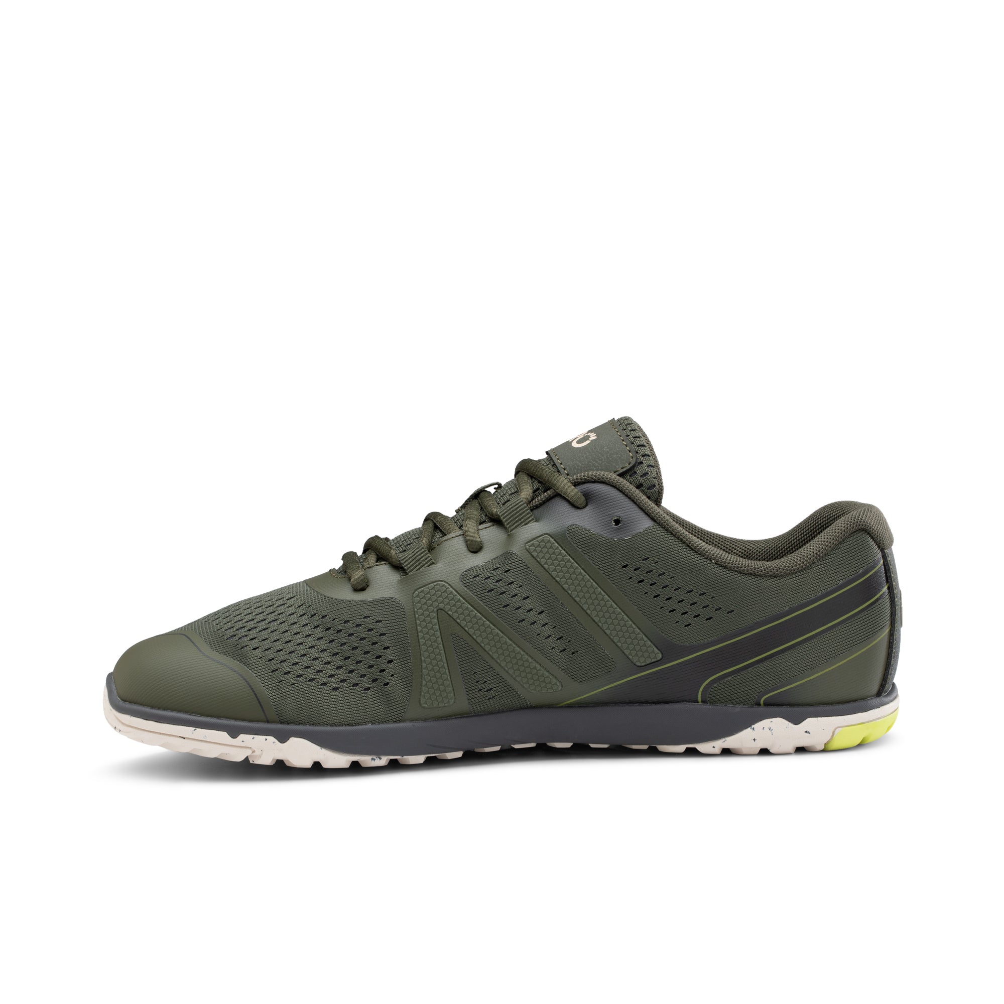 Xero Shoes HFS II barfodssko til herre i farven Army Green, set fra indersiden
