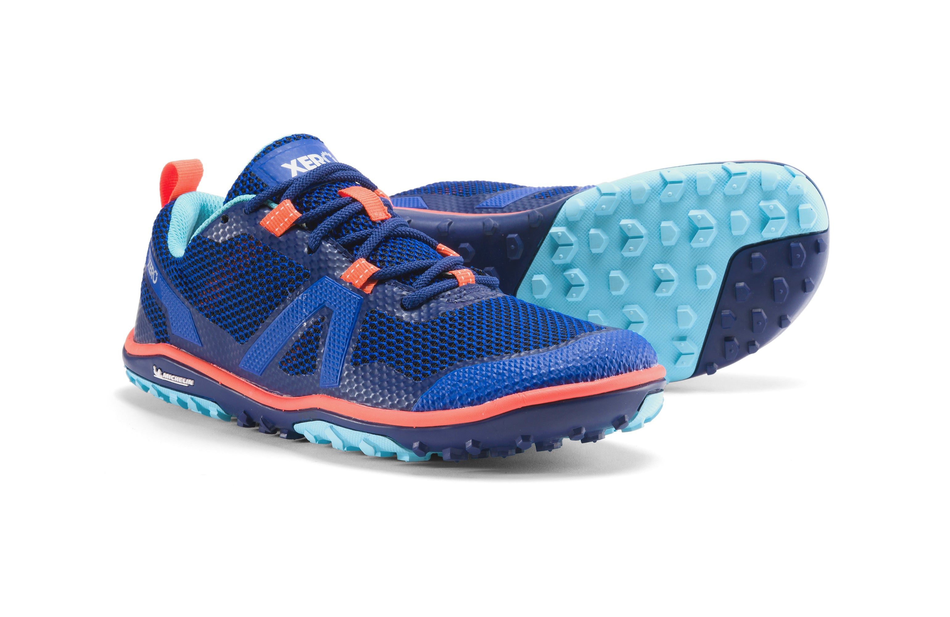 Xero Shoes Scrambler Low Womens – Sodalite Blue/Orange