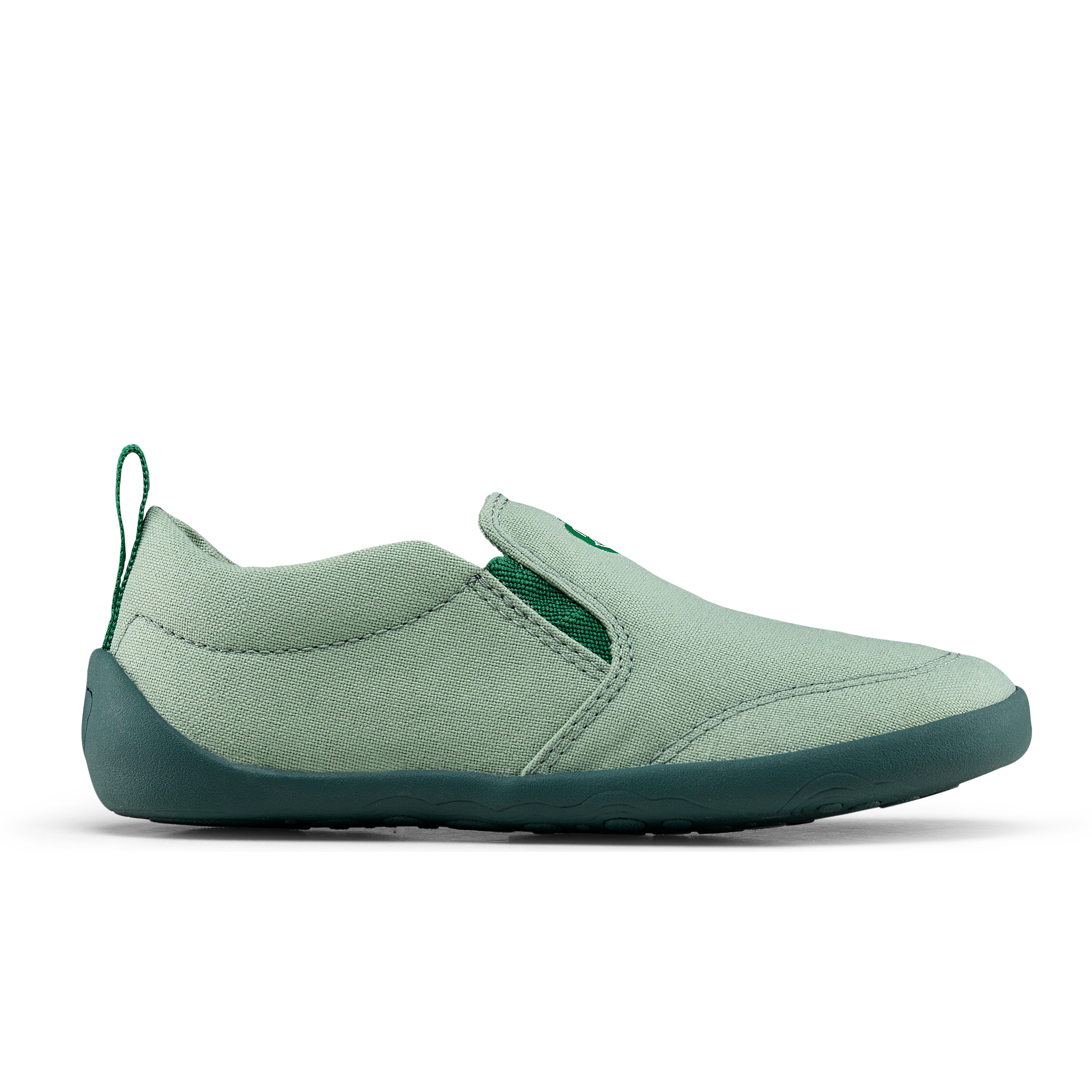 Affenzahn Canvas Ready barfods sneaker til børn i farven frog, yderside