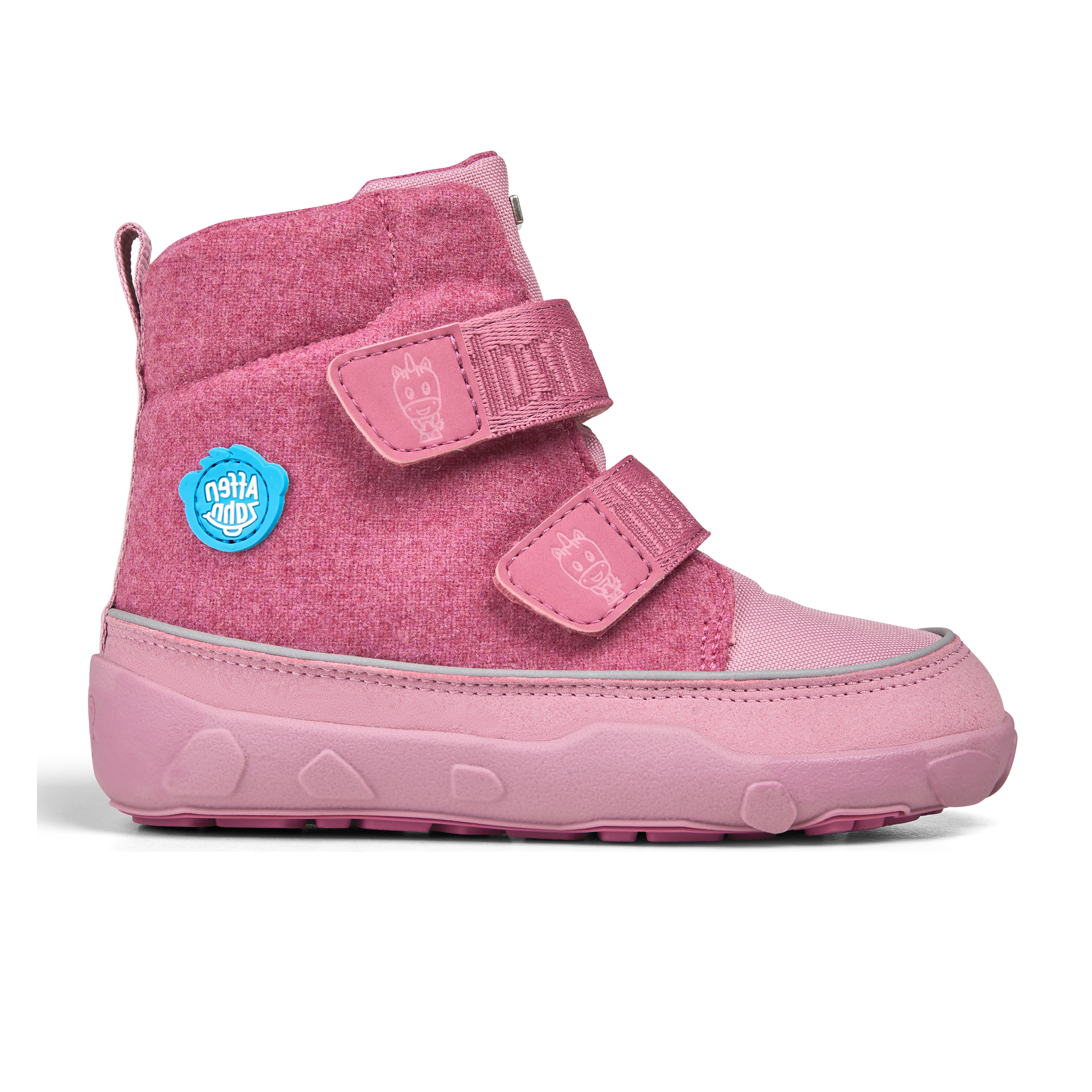 Affenzahn Winter Boot Wool Comfy barfods vinterstøvler til børn i farven unicorn, yderside