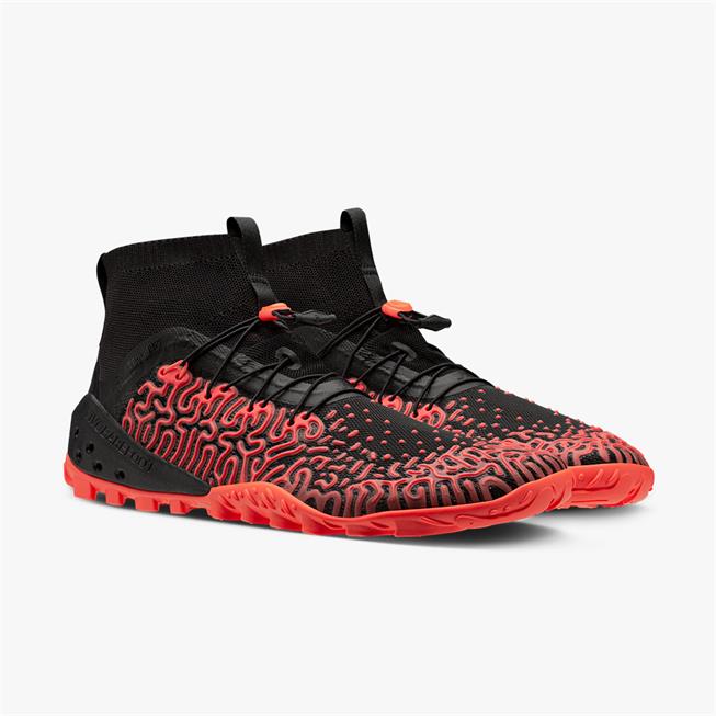 Vivobarefoot ESC Tempest Womens barfods vandstøvler til kvinder i farven black/neon coral, par