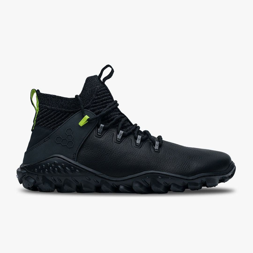 Vivobarefoot Magna Forest ESC Womens barfods outdoor high sneakers til kvinder i farven obsidian / lime, yderside