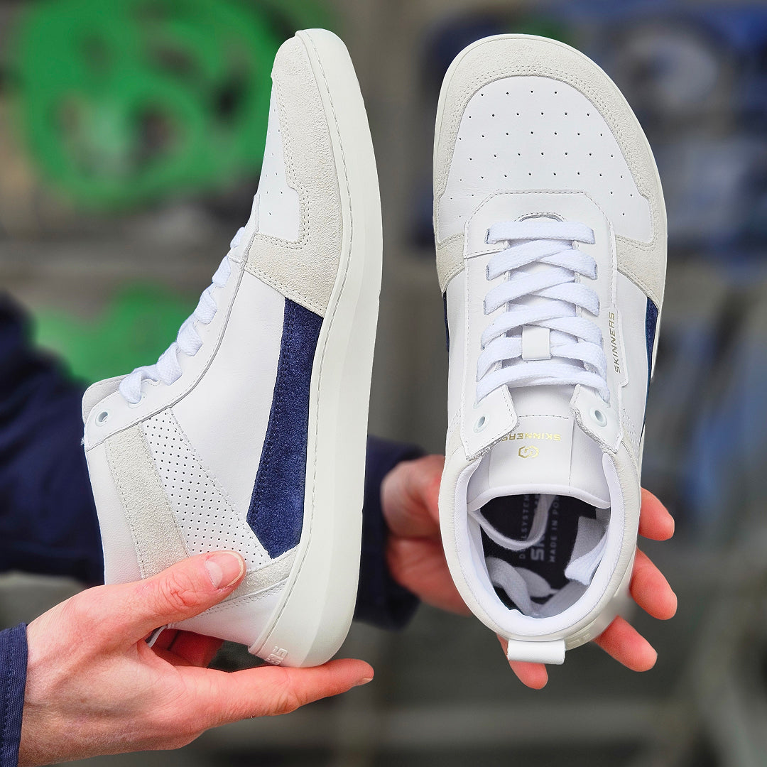 Skinners Oldschooler High Top – Blue/White
