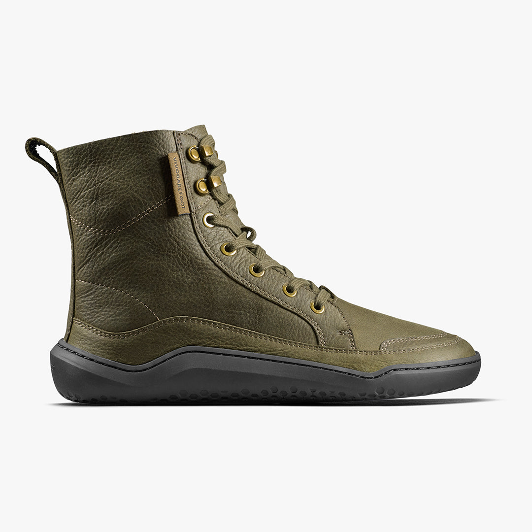 Vivobarefoot Gobi Boot Womens – Dark Olive