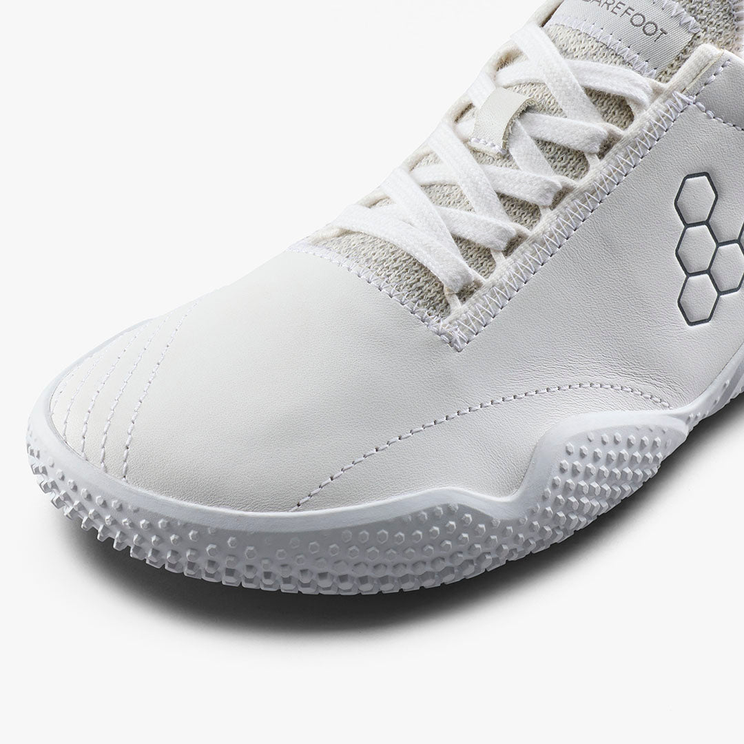 Vivobarefoot Motus Studio Sneaker Leather Womens – Bright White