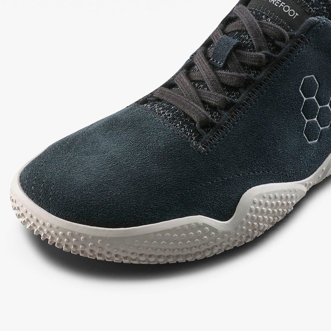 Vivobarefoot Motus Studio Sneaker Leather Womens – Obsidian/White